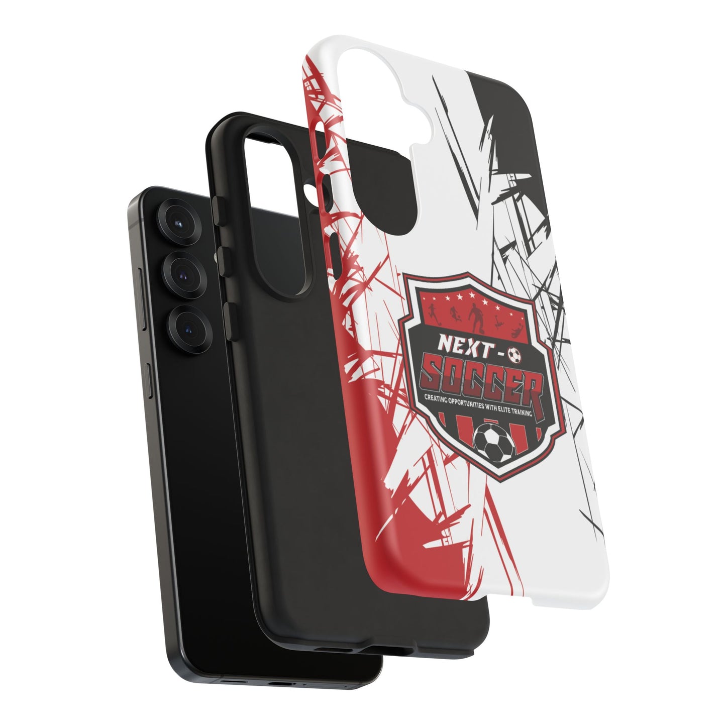 Phone Case — 'Next O Soccer' Red & Black Athletic Protective Cover
