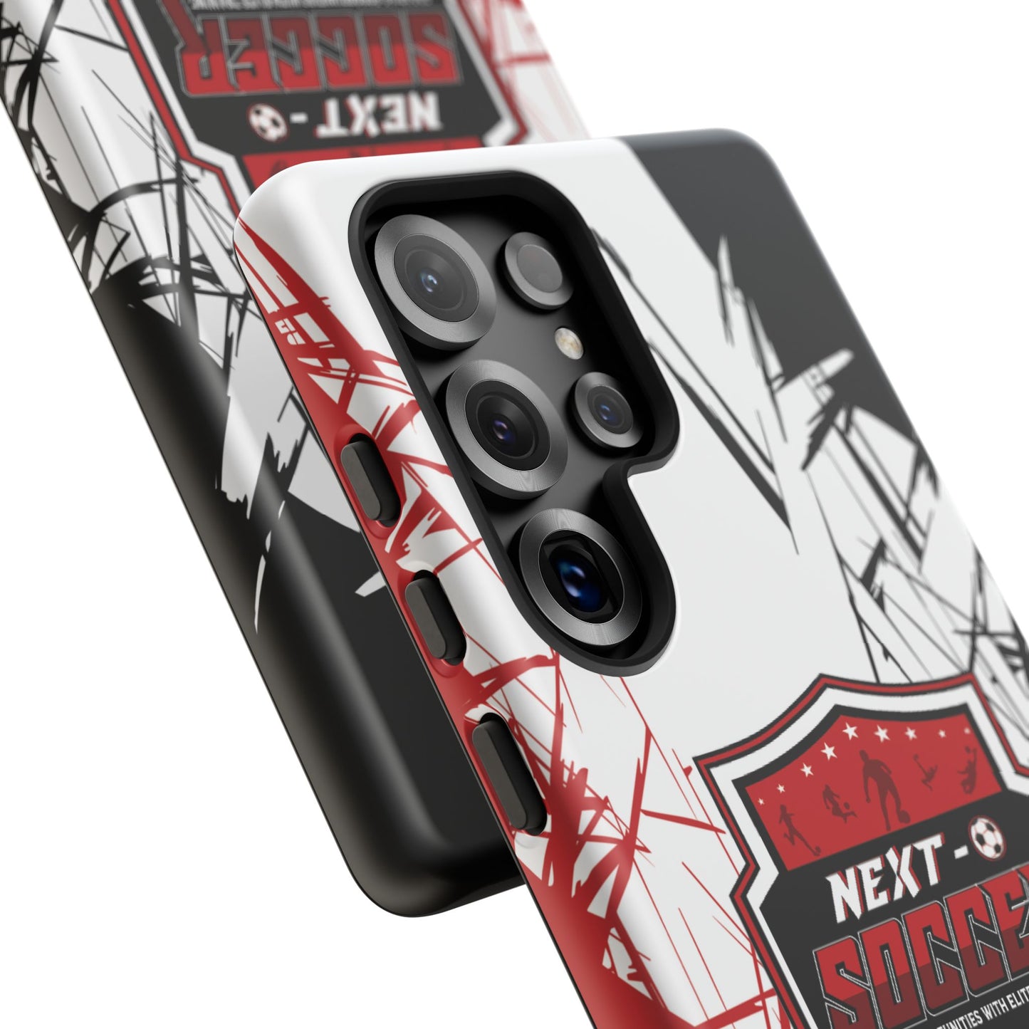 Phone Case — 'Next O Soccer' Red & Black Athletic Protective Cover