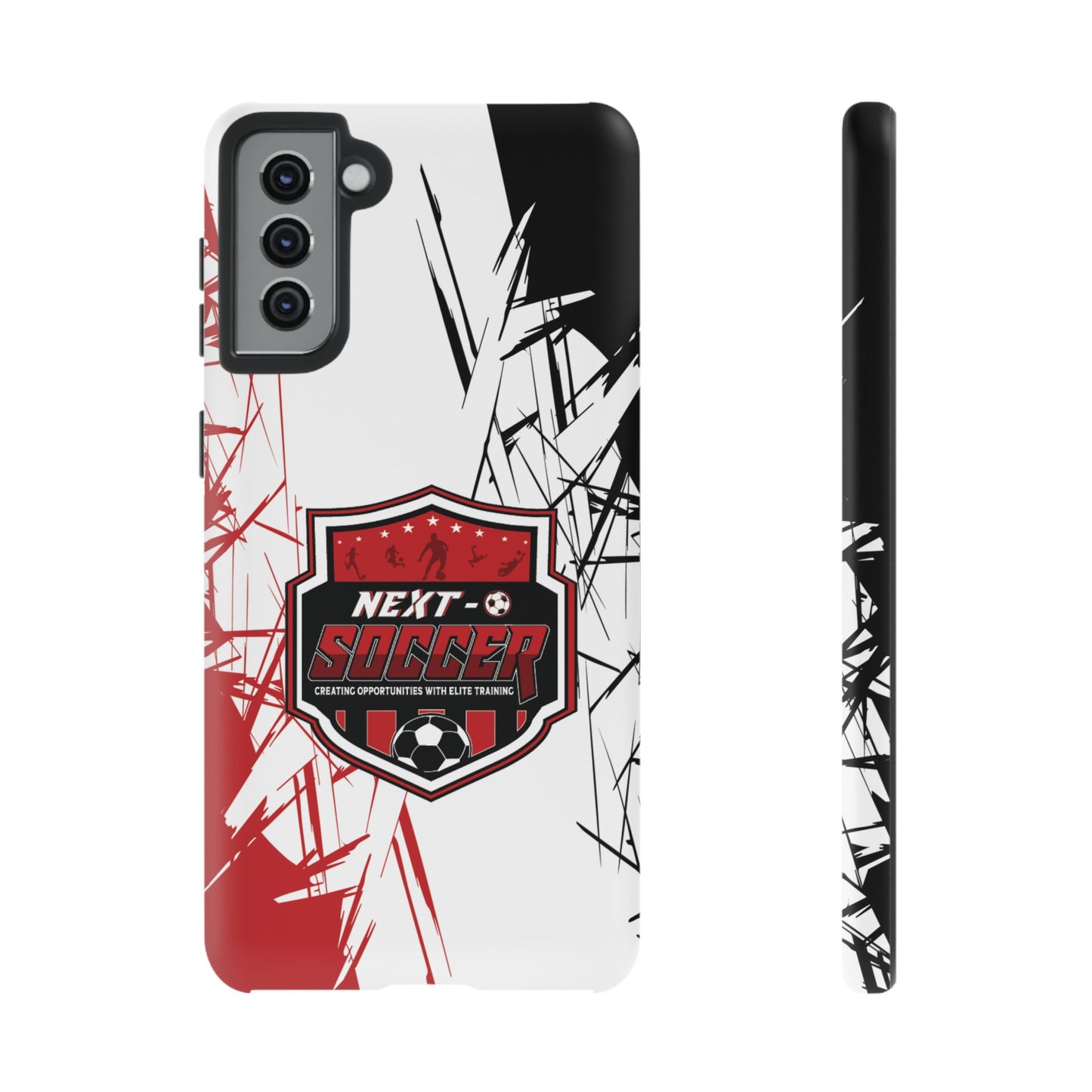 Phone Case — 'Next O Soccer' Red & Black Athletic Protective Cover