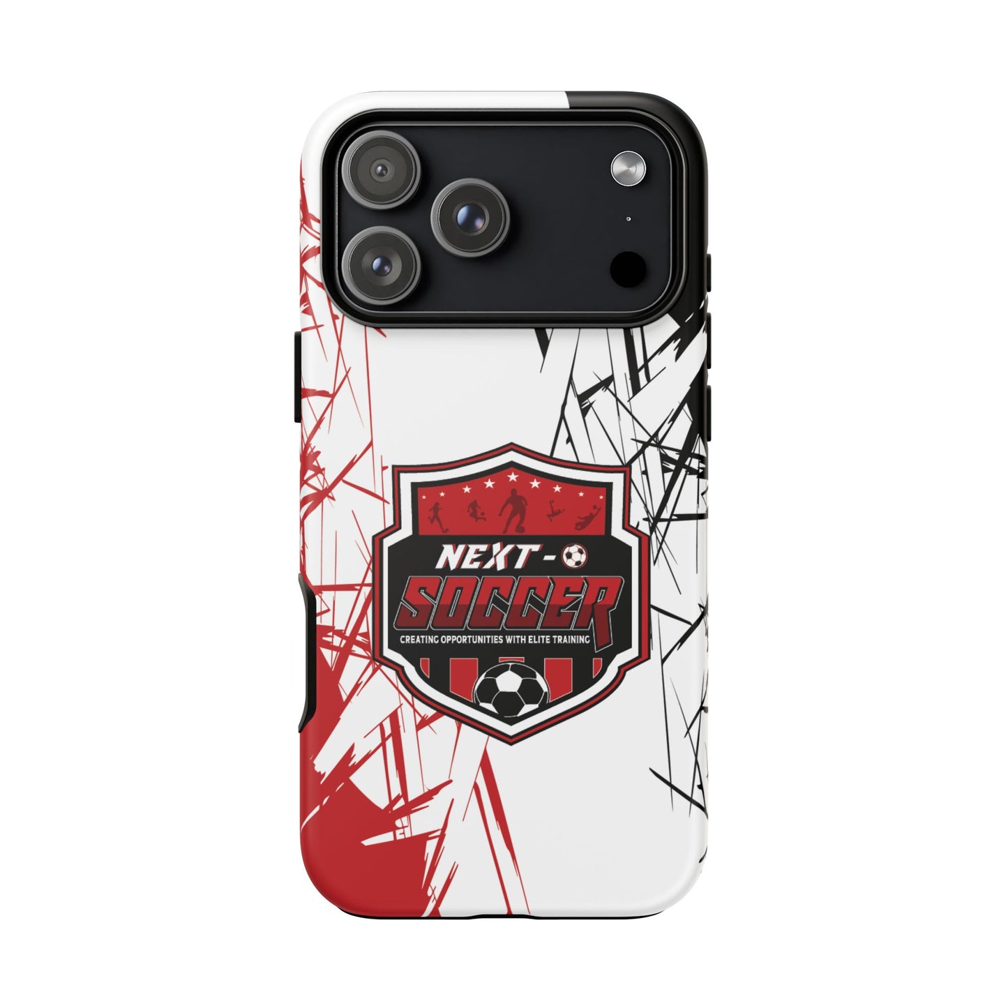 Phone Case — 'Next O Soccer' Red & Black Athletic Protective Cover