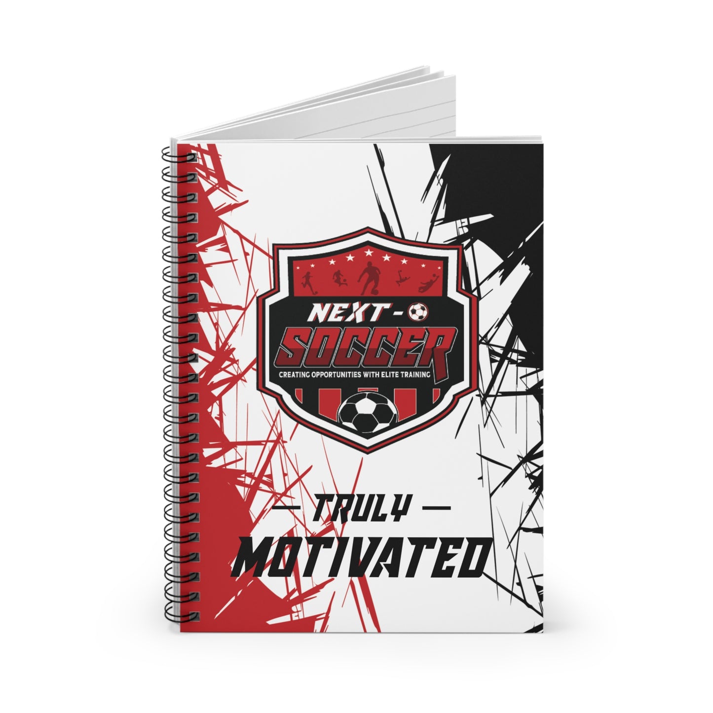 Soccer Motivated Spiral Notebook – "Truly Motivated" Ruled Journal