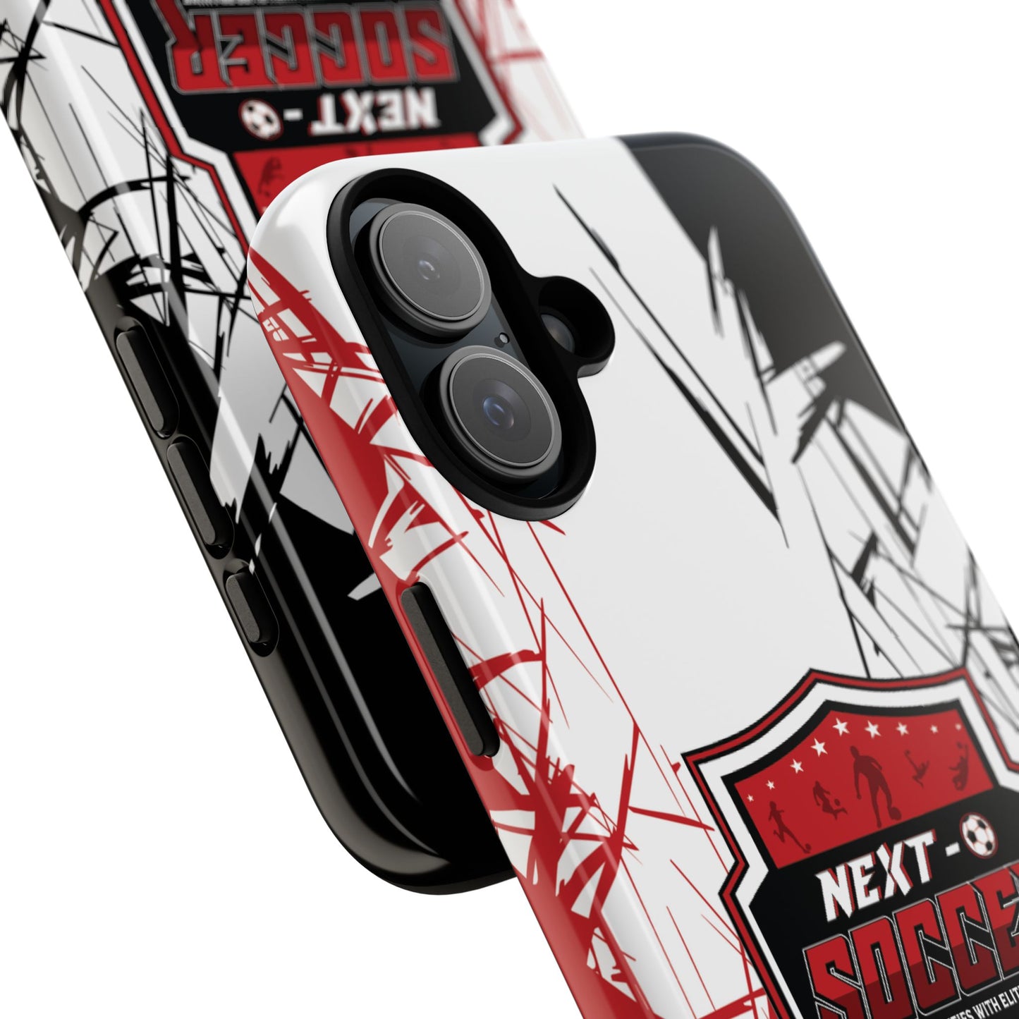 Phone Case — 'Next O Soccer' Red & Black Athletic Protective Cover
