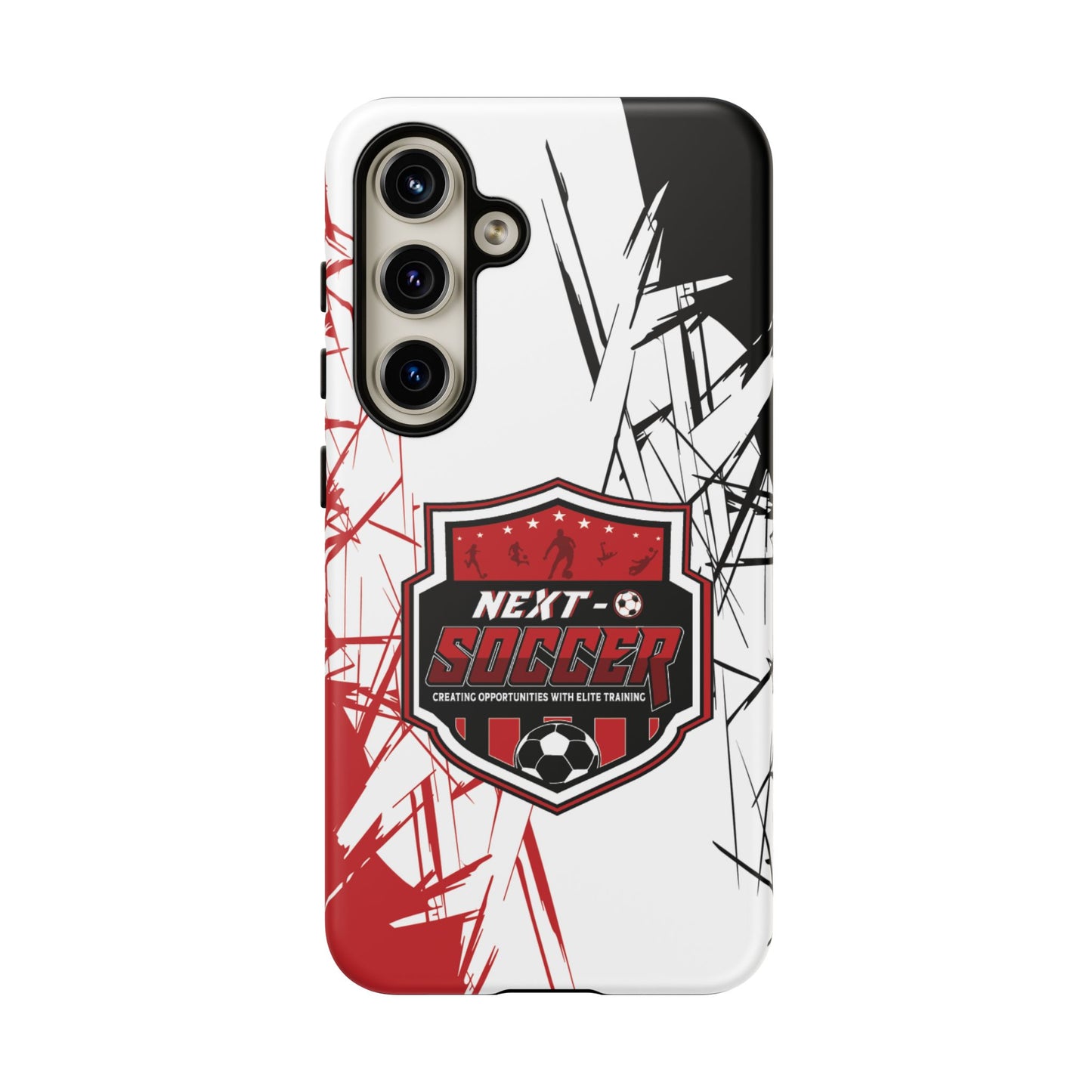 Phone Case — 'Next O Soccer' Red & Black Athletic Protective Cover