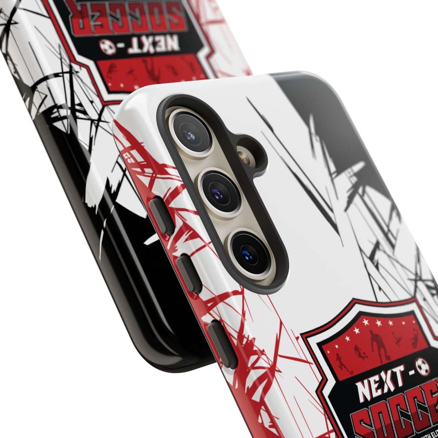 Phone Case — 'Next O Soccer' Red & Black Athletic Protective Cover