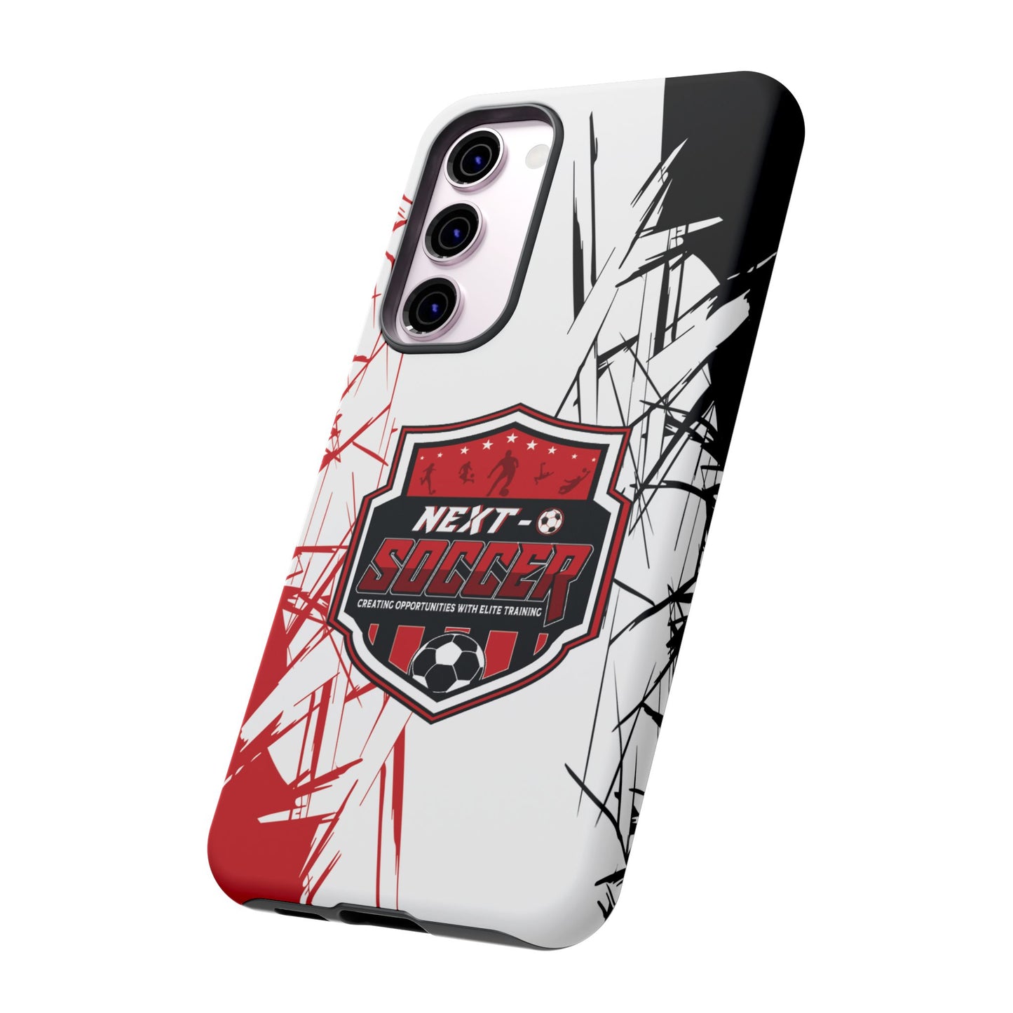 Phone Case — 'Next O Soccer' Red & Black Athletic Protective Cover