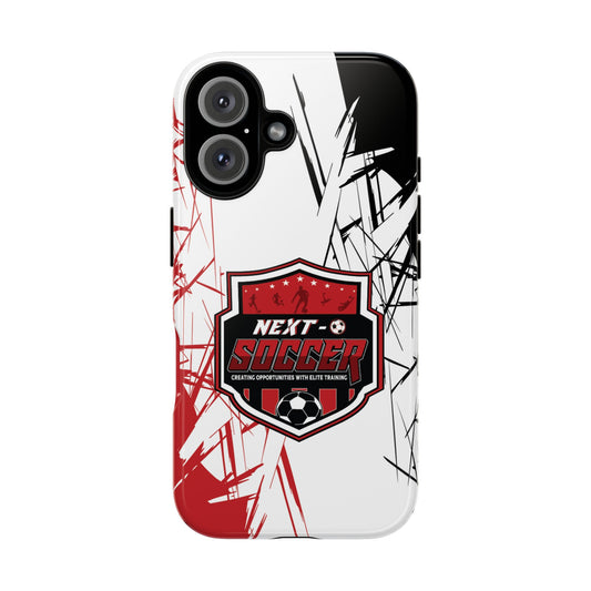 Phone Case — 'Next O Soccer' Red & Black Athletic Protective Cover