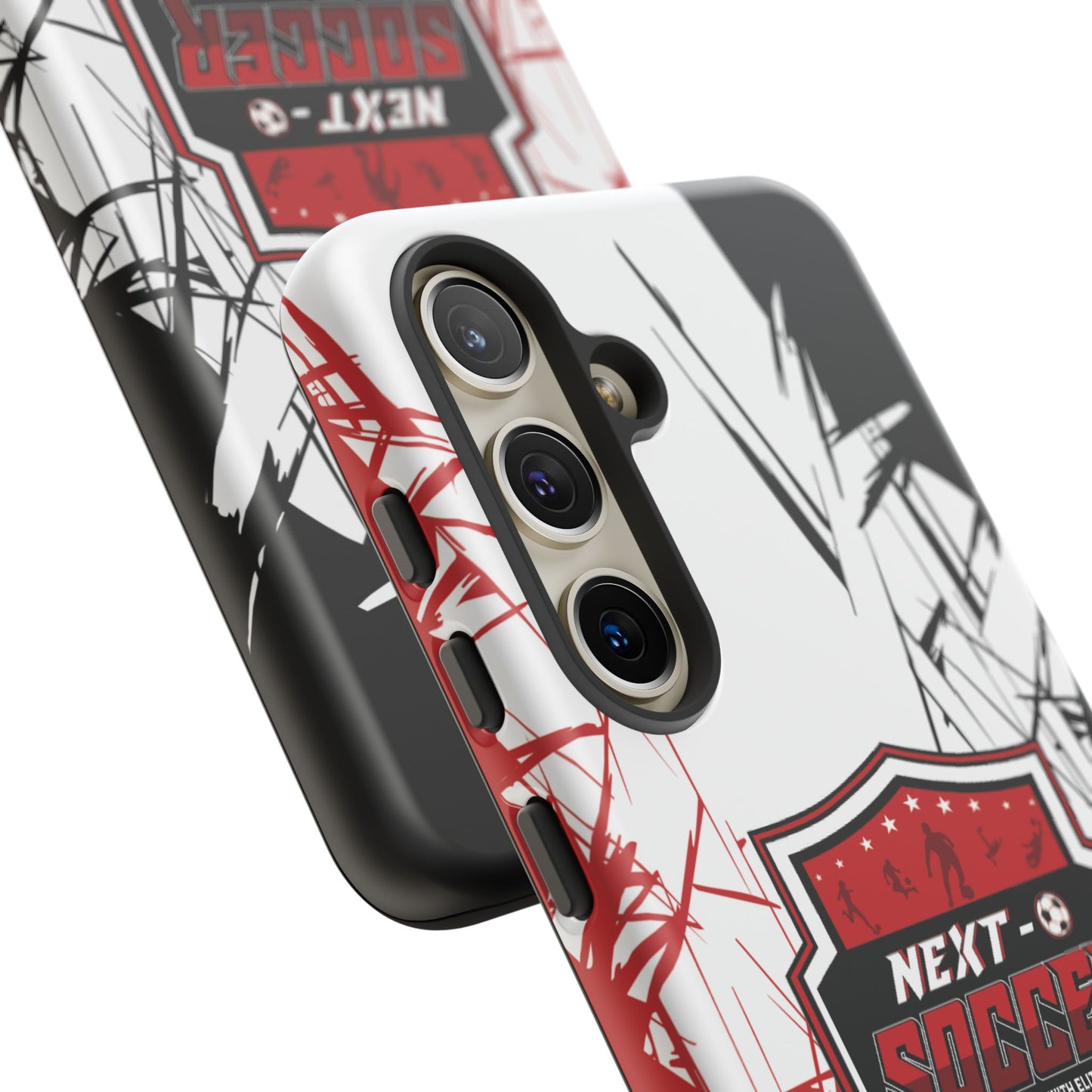 Phone Case — 'Next O Soccer' Red & Black Athletic Protective Cover