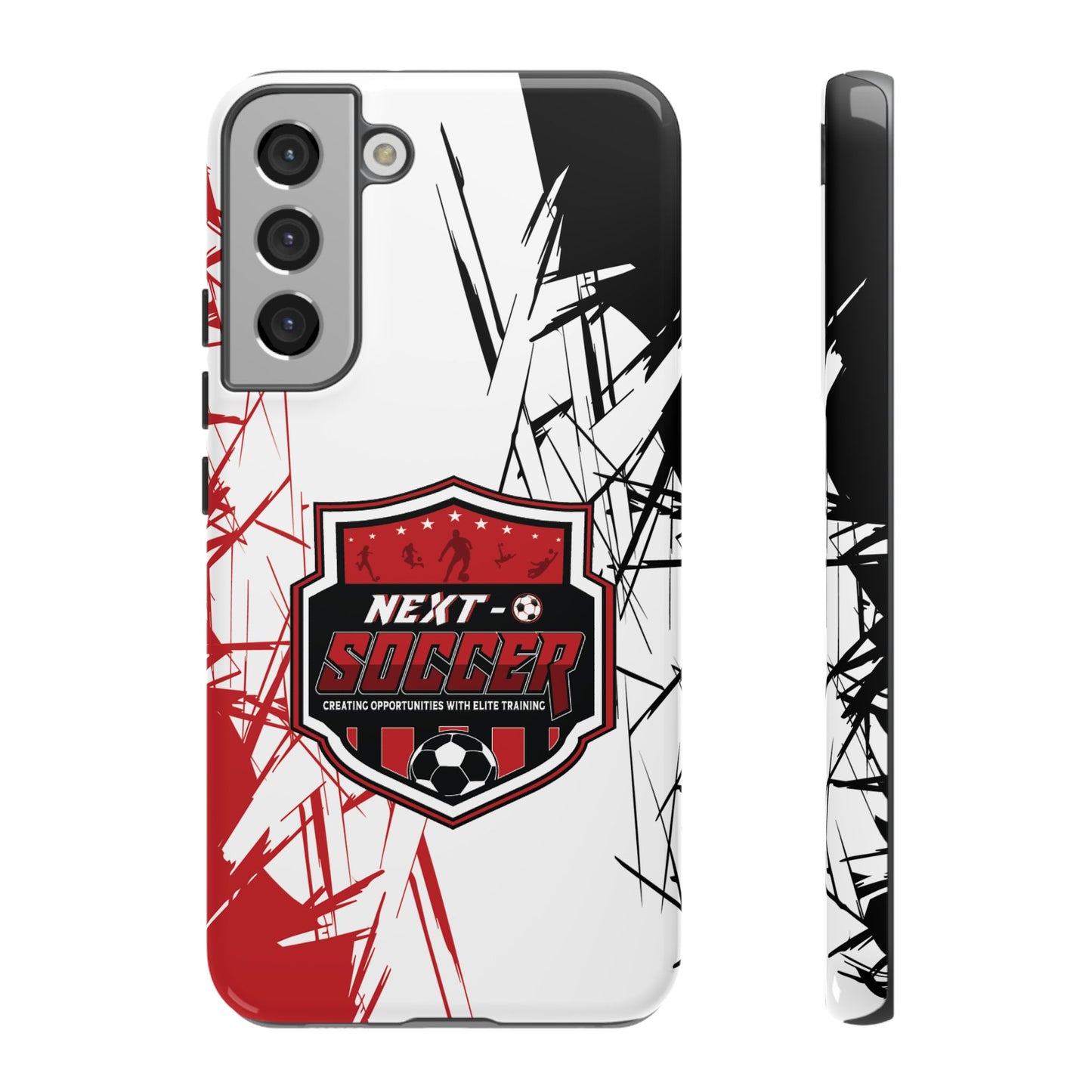 Phone Case — 'Next O Soccer' Red & Black Athletic Protective Cover
