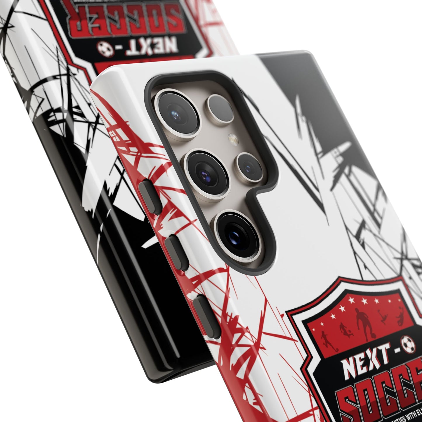 Phone Case — 'Next O Soccer' Red & Black Athletic Protective Cover