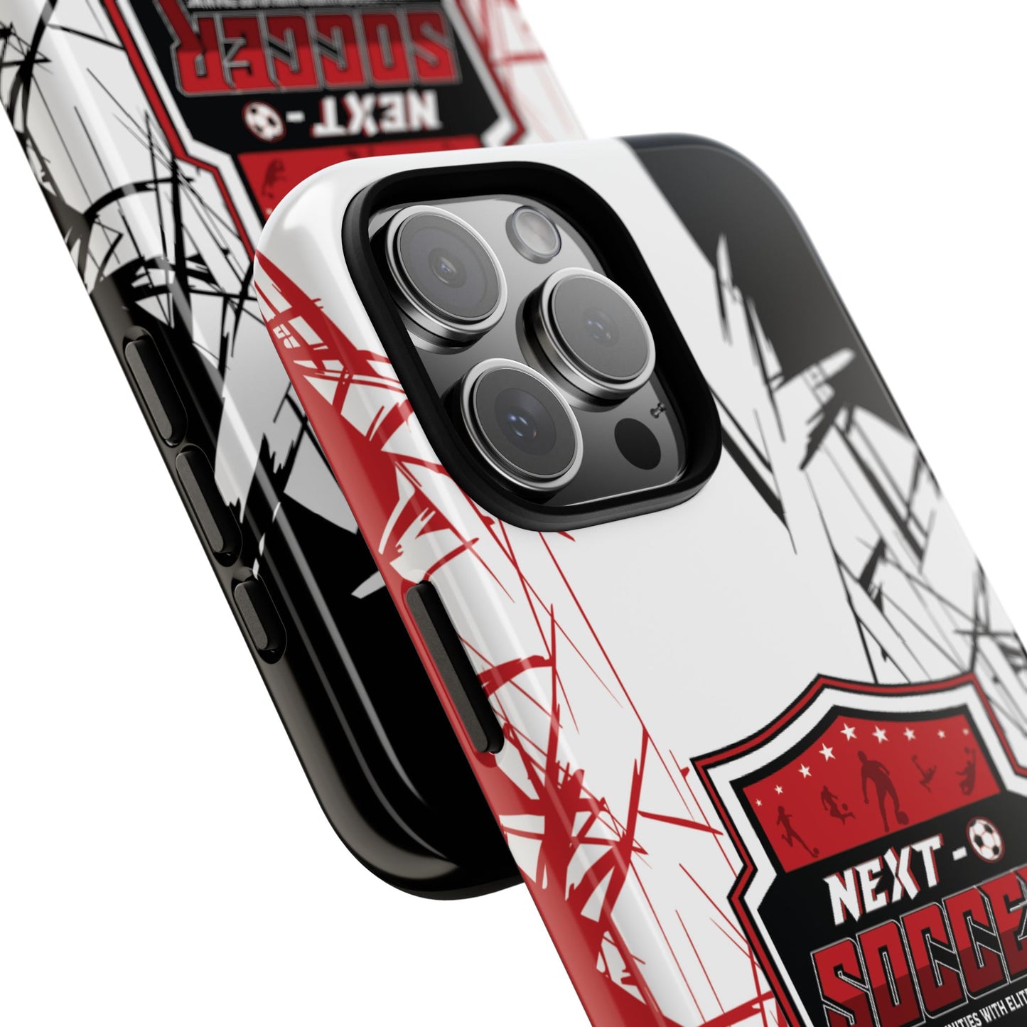 Phone Case — 'Next O Soccer' Red & Black Athletic Protective Cover