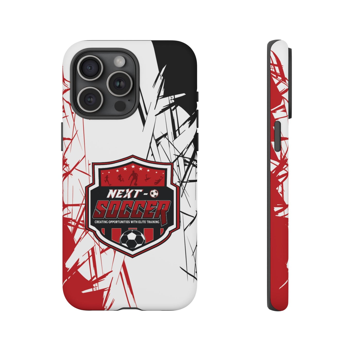 Phone Case — 'Next O Soccer' Red & Black Athletic Protective Cover