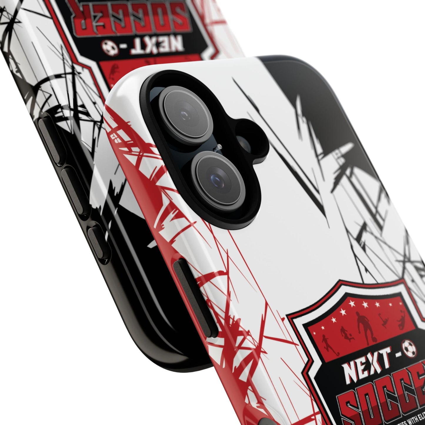 Phone Case — 'Next O Soccer' Red & Black Athletic Protective Cover