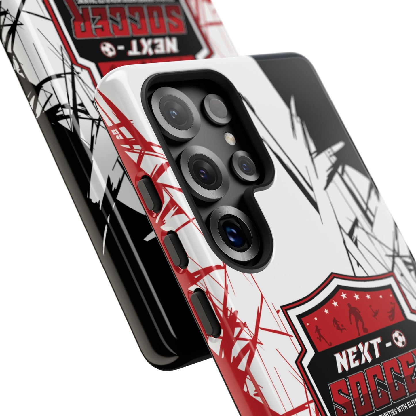 Phone Case — 'Next O Soccer' Red & Black Athletic Protective Cover