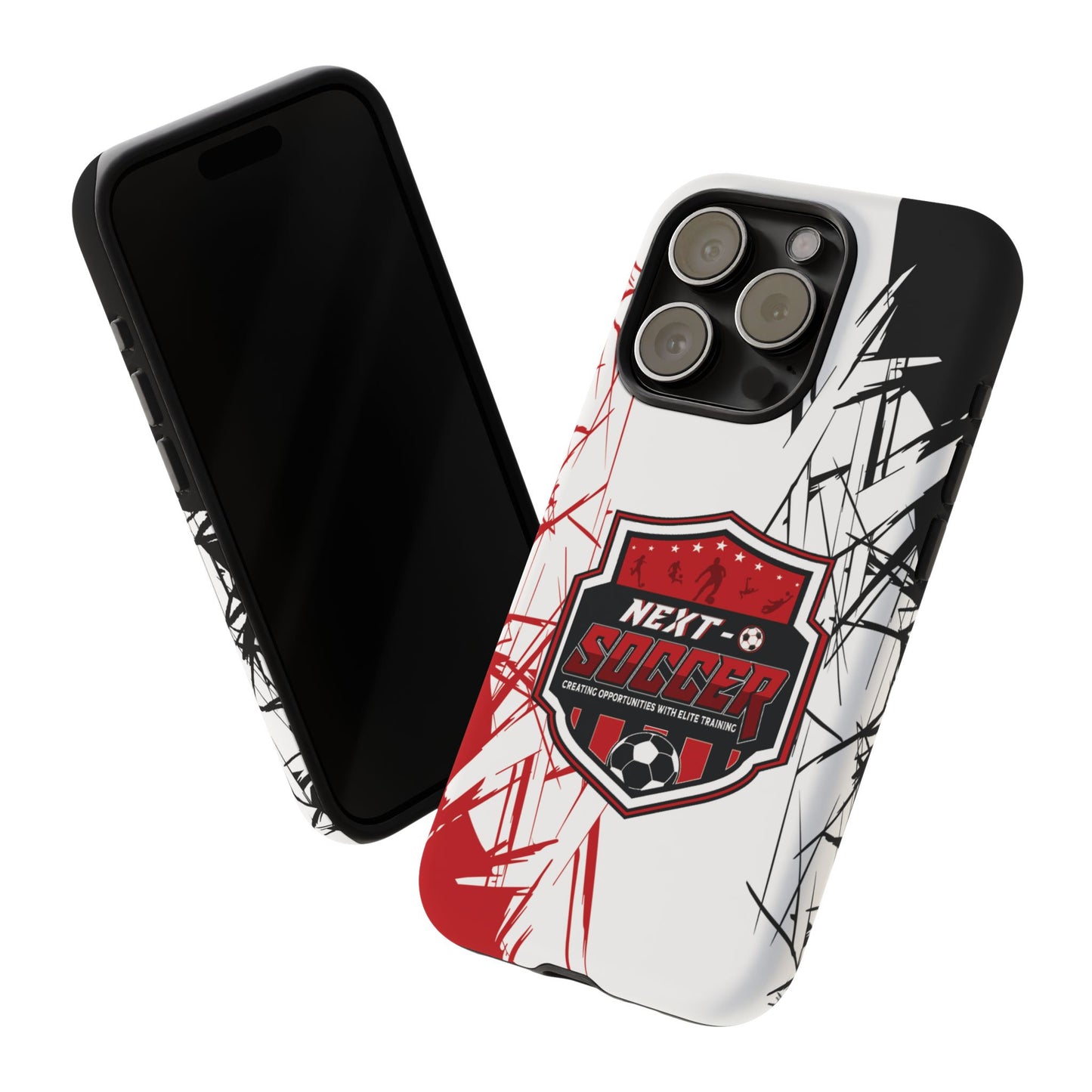 Phone Case — 'Next O Soccer' Red & Black Athletic Protective Cover