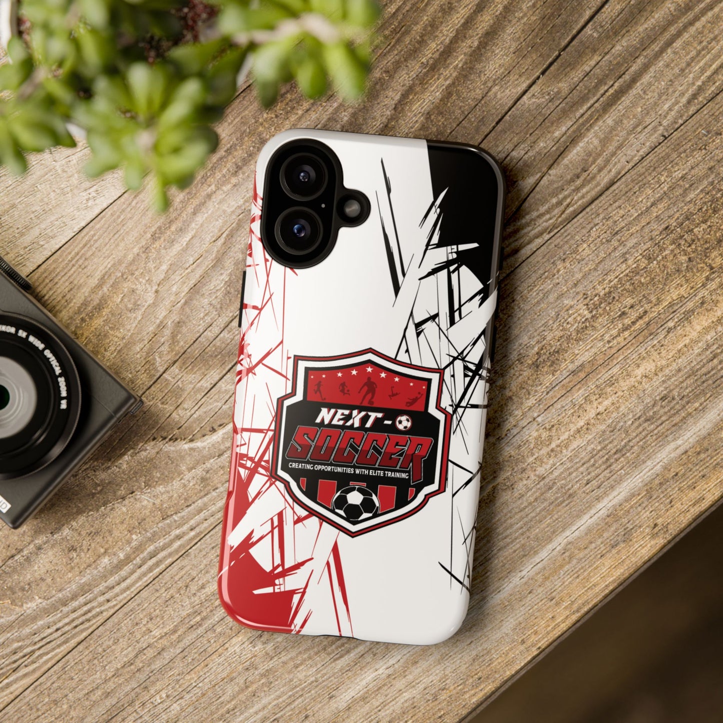 Phone Case — 'Next O Soccer' Red & Black Athletic Protective Cover