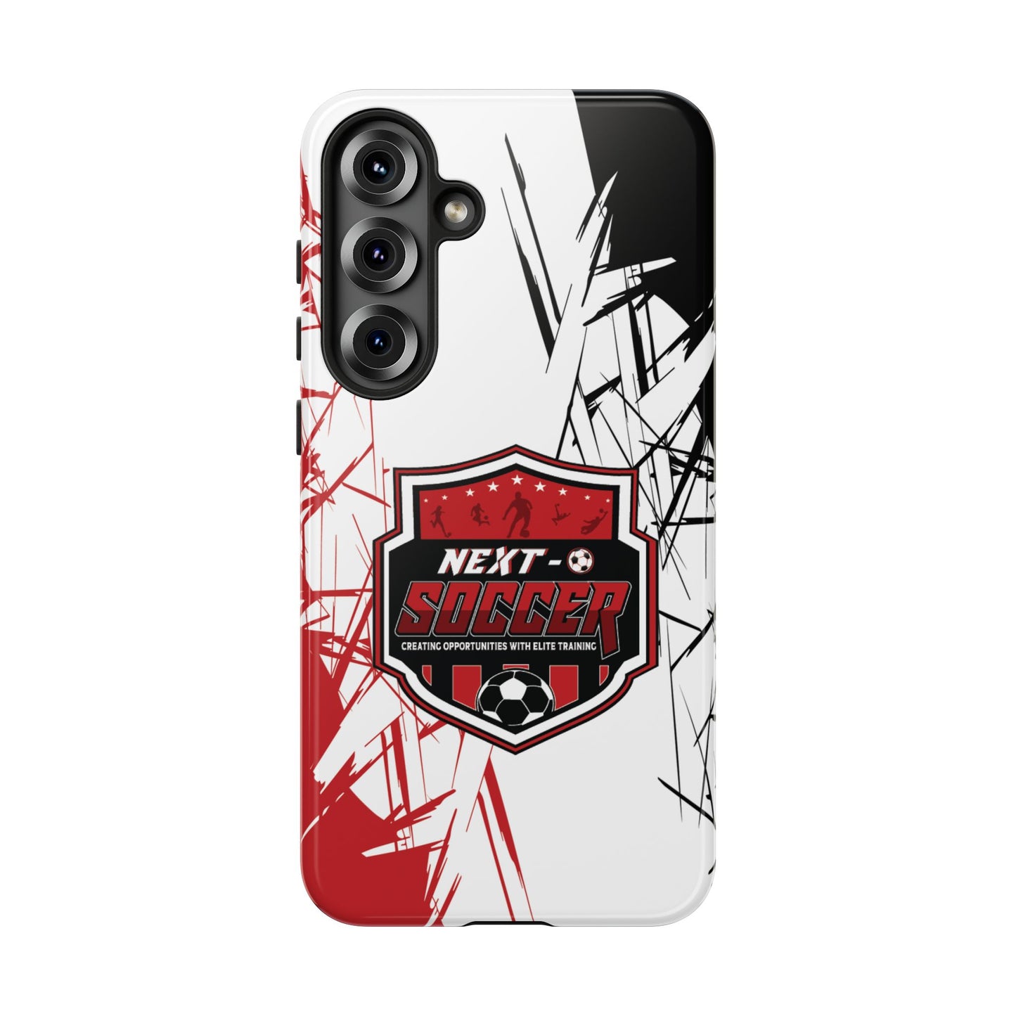 Phone Case — 'Next O Soccer' Red & Black Athletic Protective Cover