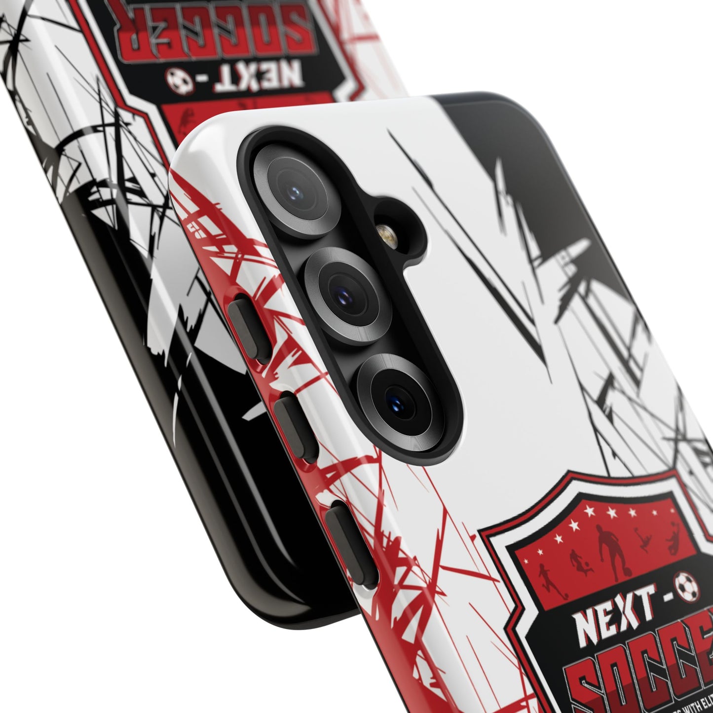 Phone Case — 'Next O Soccer' Red & Black Athletic Protective Cover