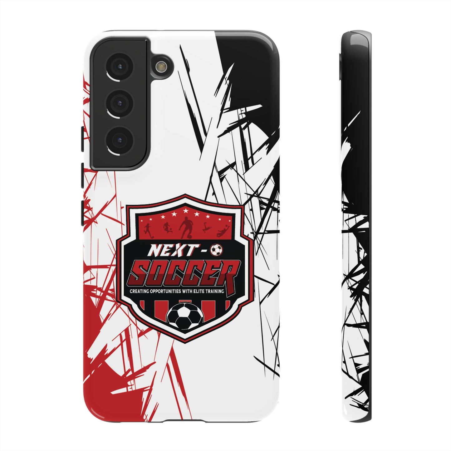 Phone Case — 'Next O Soccer' Red & Black Athletic Protective Cover