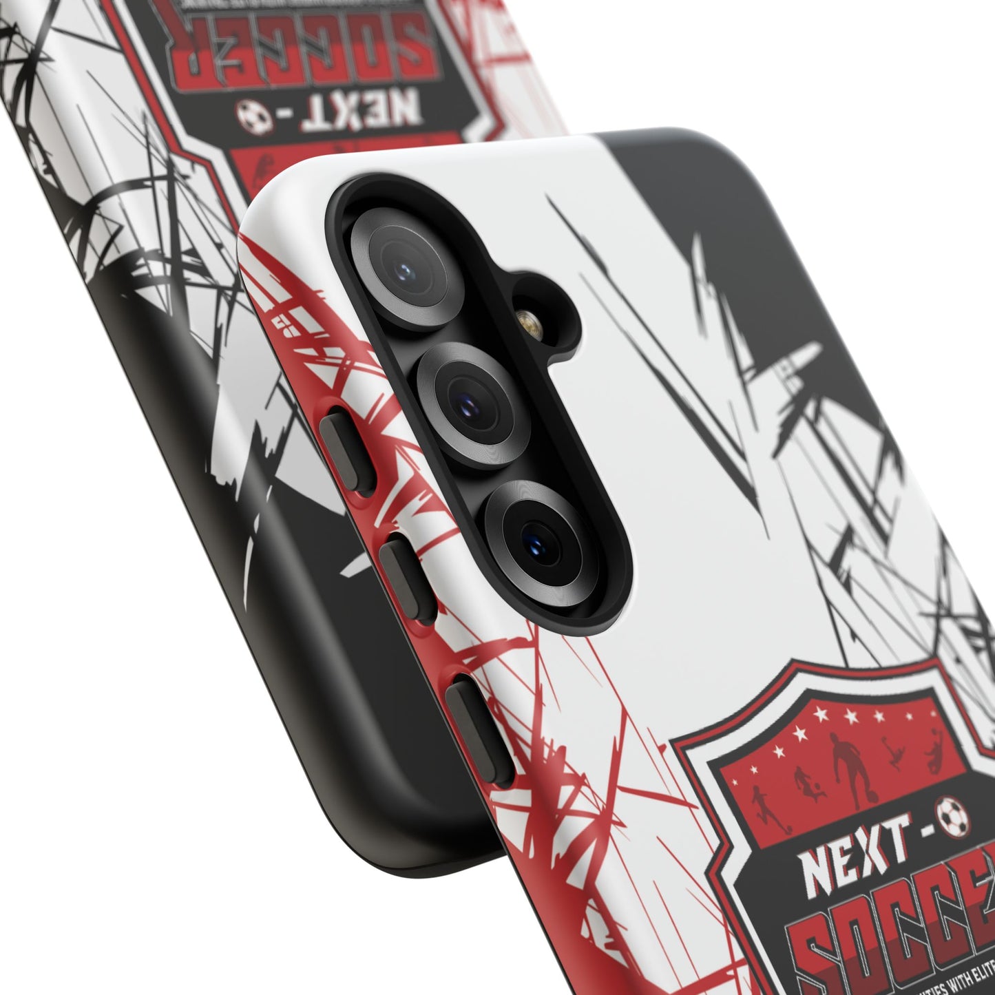Phone Case — 'Next O Soccer' Red & Black Athletic Protective Cover