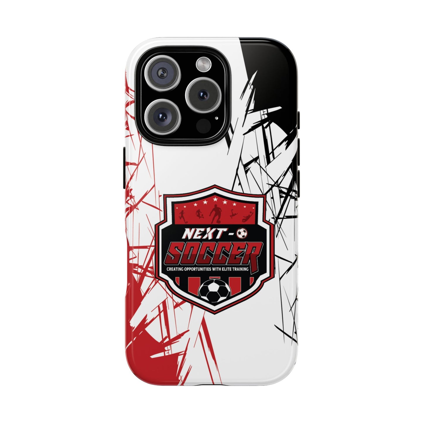 Phone Case — 'Next O Soccer' Red & Black Athletic Protective Cover