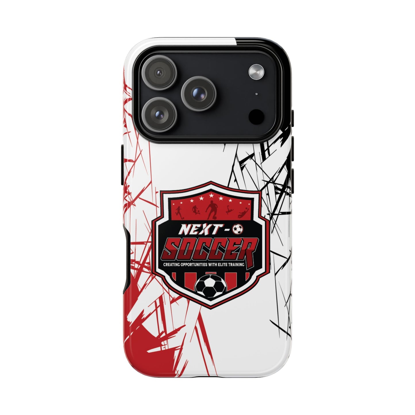 Phone Case — 'Next O Soccer' Red & Black Athletic Protective Cover