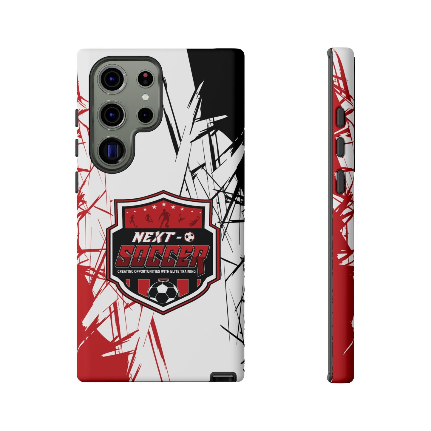 Phone Case — 'Next O Soccer' Red & Black Athletic Protective Cover