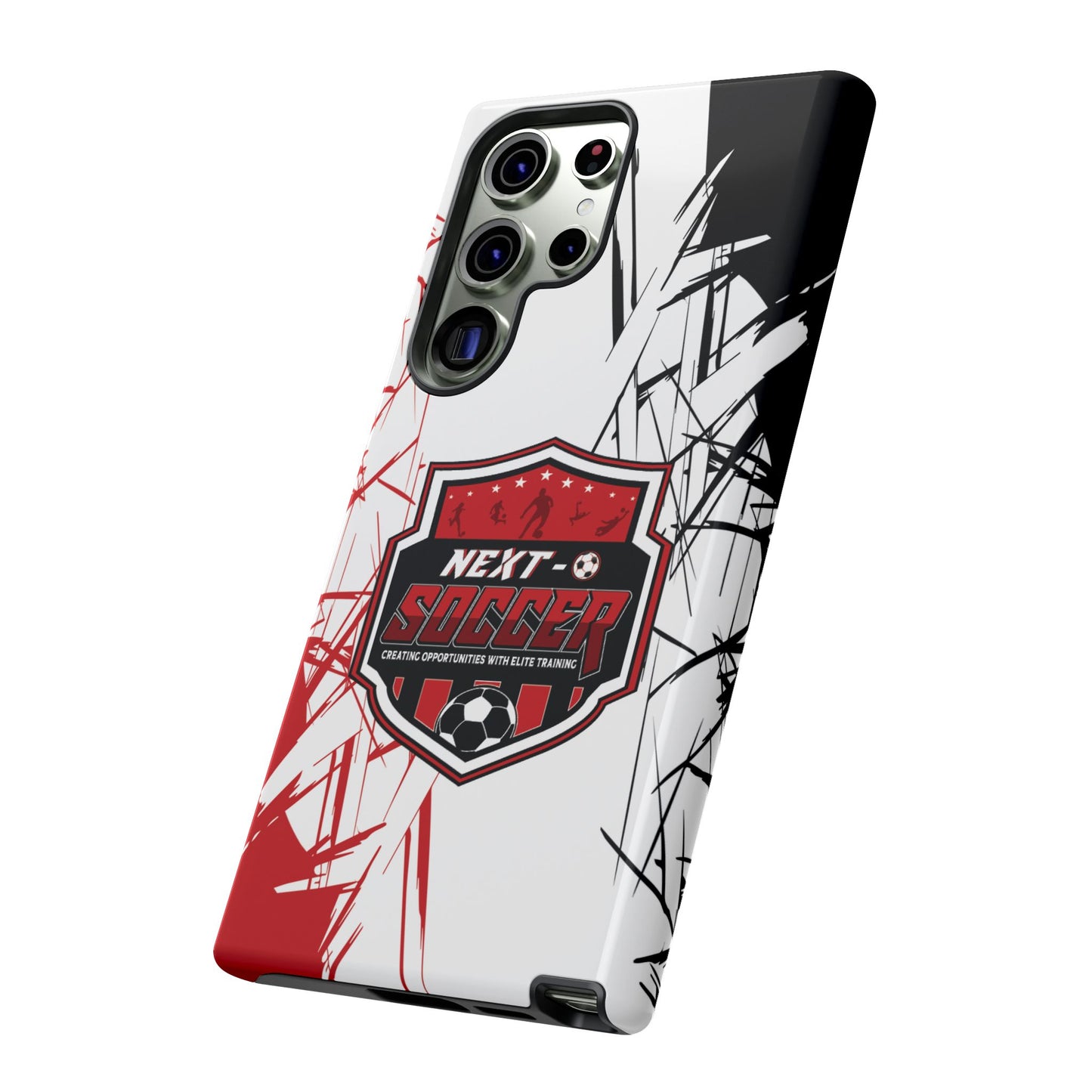 Phone Case — 'Next O Soccer' Red & Black Athletic Protective Cover