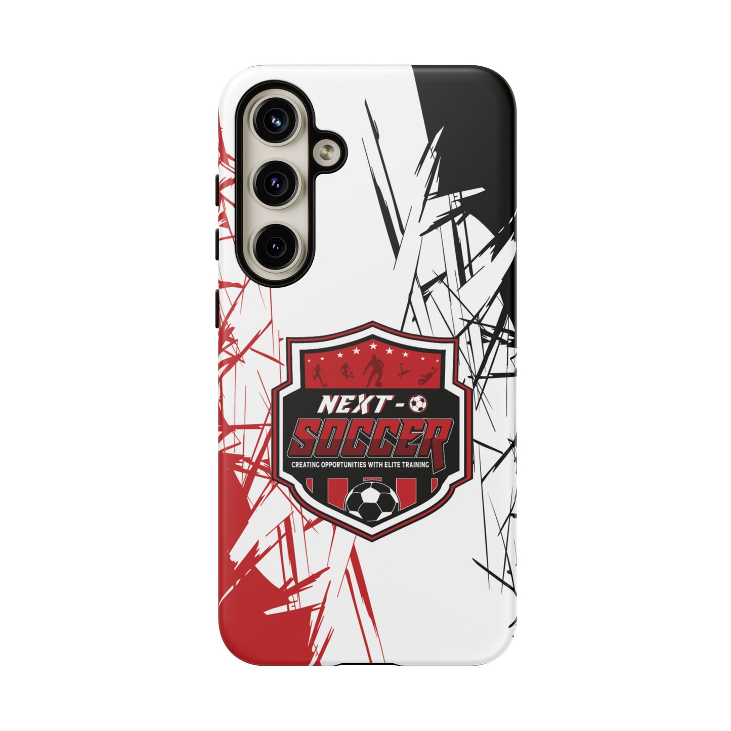Phone Case — 'Next O Soccer' Red & Black Athletic Protective Cover