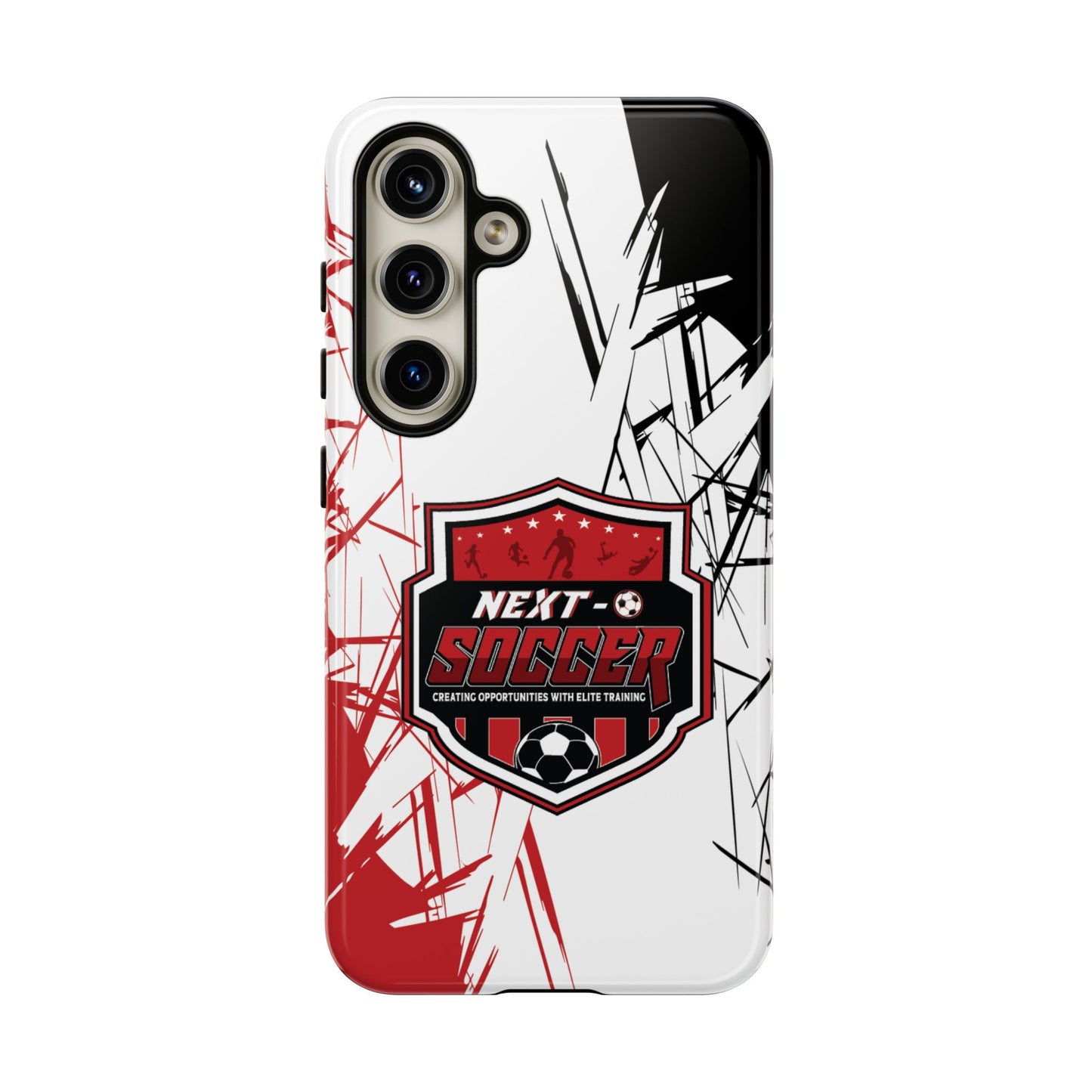 Phone Case — 'Next O Soccer' Red & Black Athletic Protective Cover