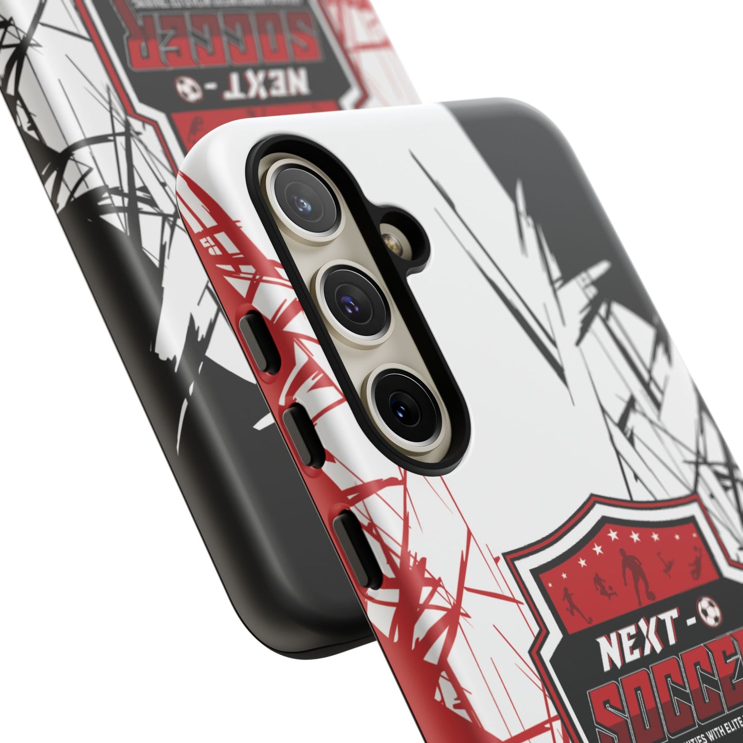 Phone Case — 'Next O Soccer' Red & Black Athletic Protective Cover