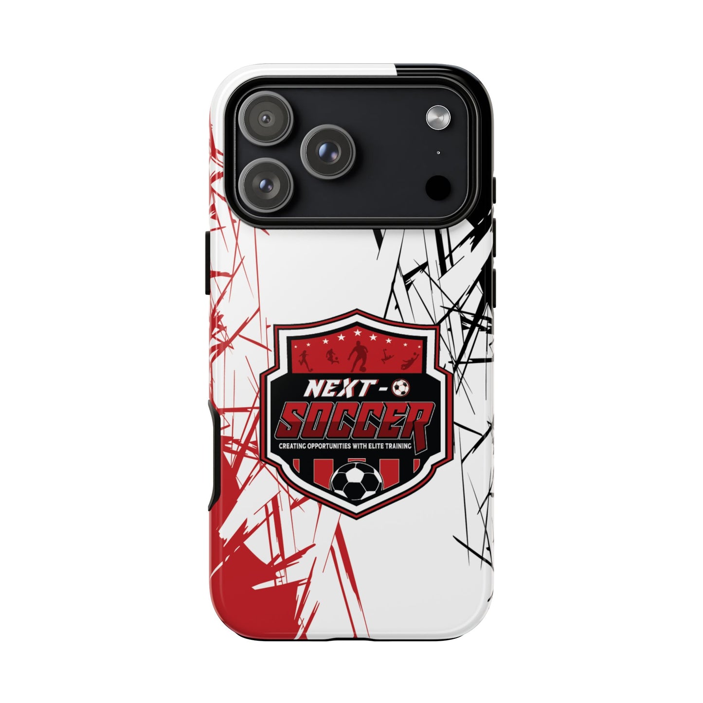 Phone Case — 'Next O Soccer' Red & Black Athletic Protective Cover