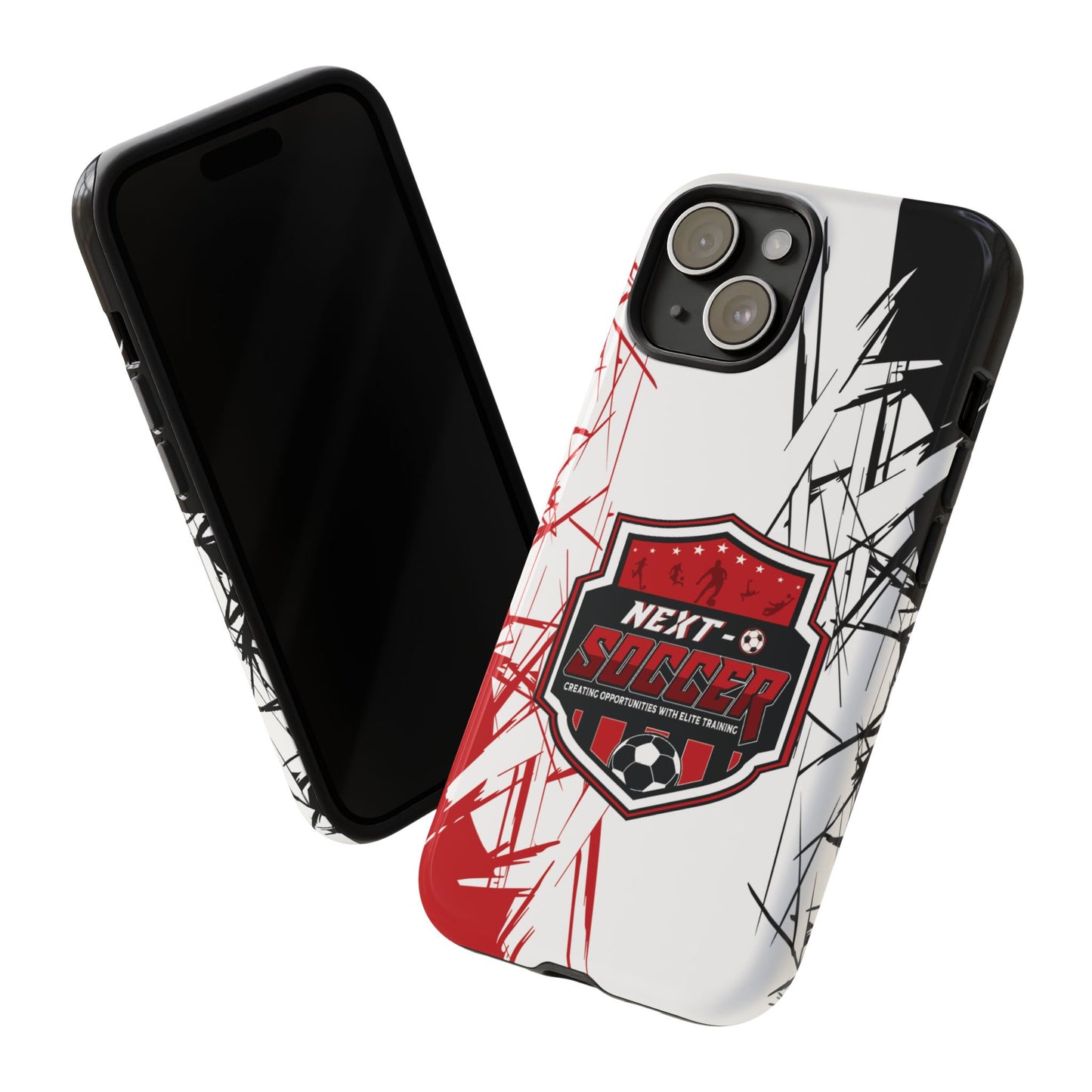 Phone Case — 'Next O Soccer' Red & Black Athletic Protective Cover