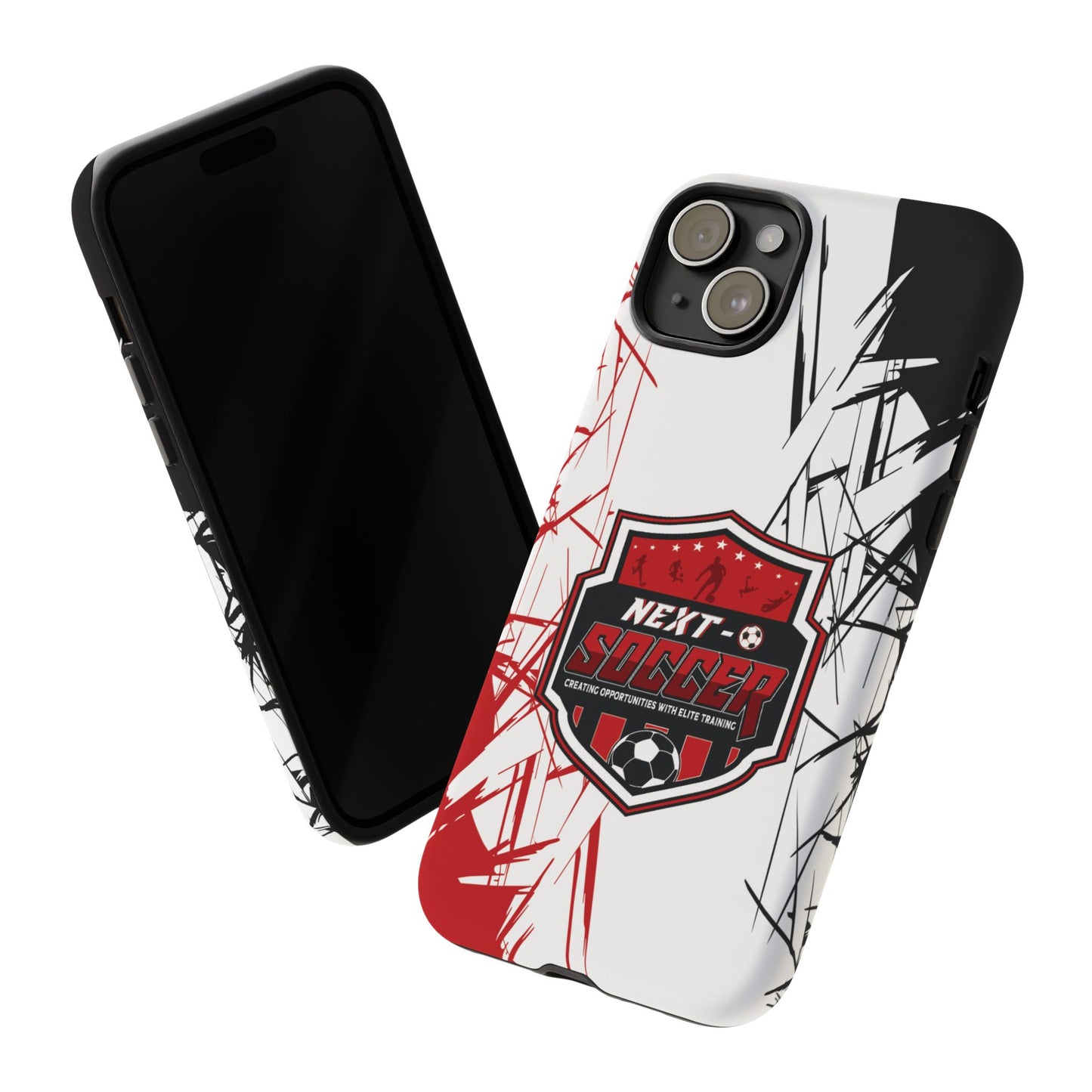 Phone Case — 'Next O Soccer' Red & Black Athletic Protective Cover