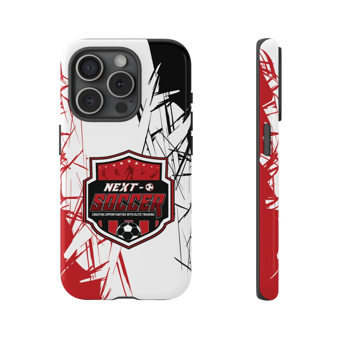 Phone Case — 'Next O Soccer' Red & Black Athletic Protective Cover