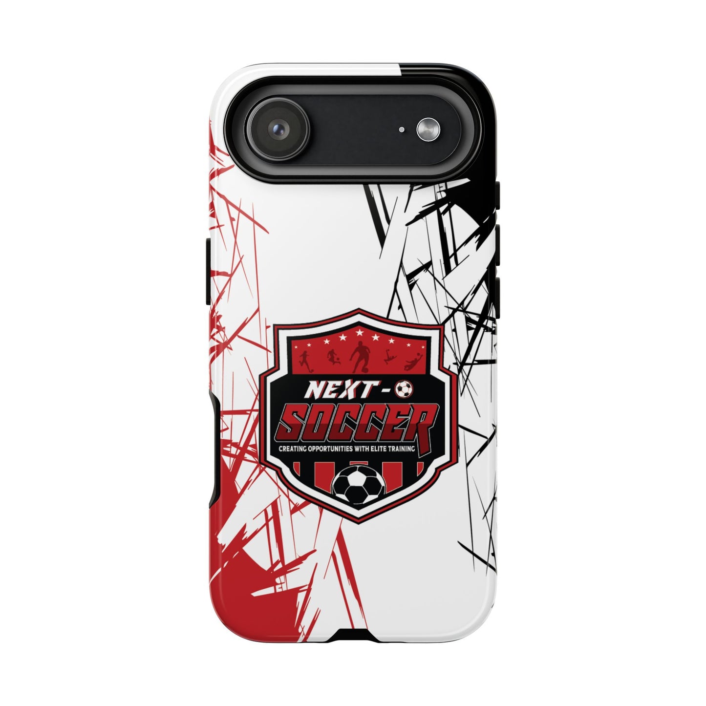 Phone Case — 'Next O Soccer' Red & Black Athletic Protective Cover