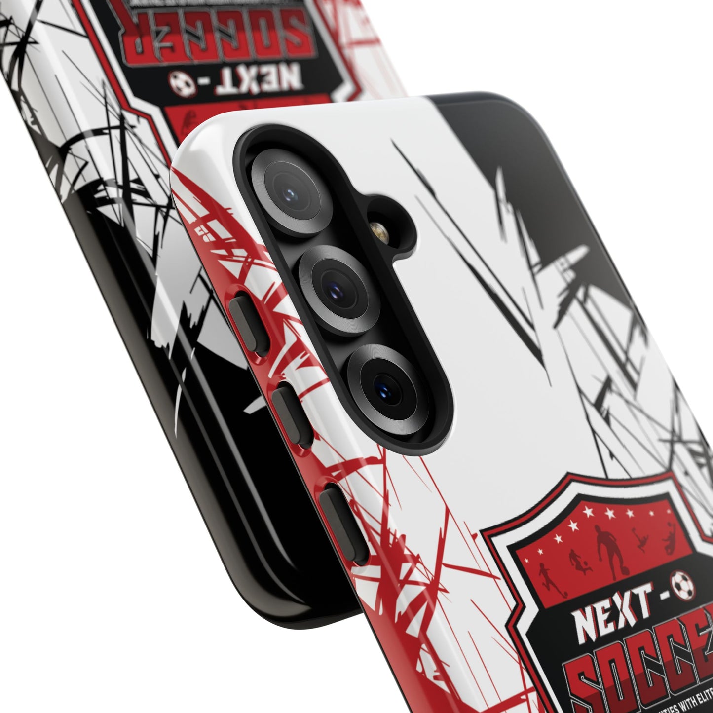 Phone Case — 'Next O Soccer' Red & Black Athletic Protective Cover