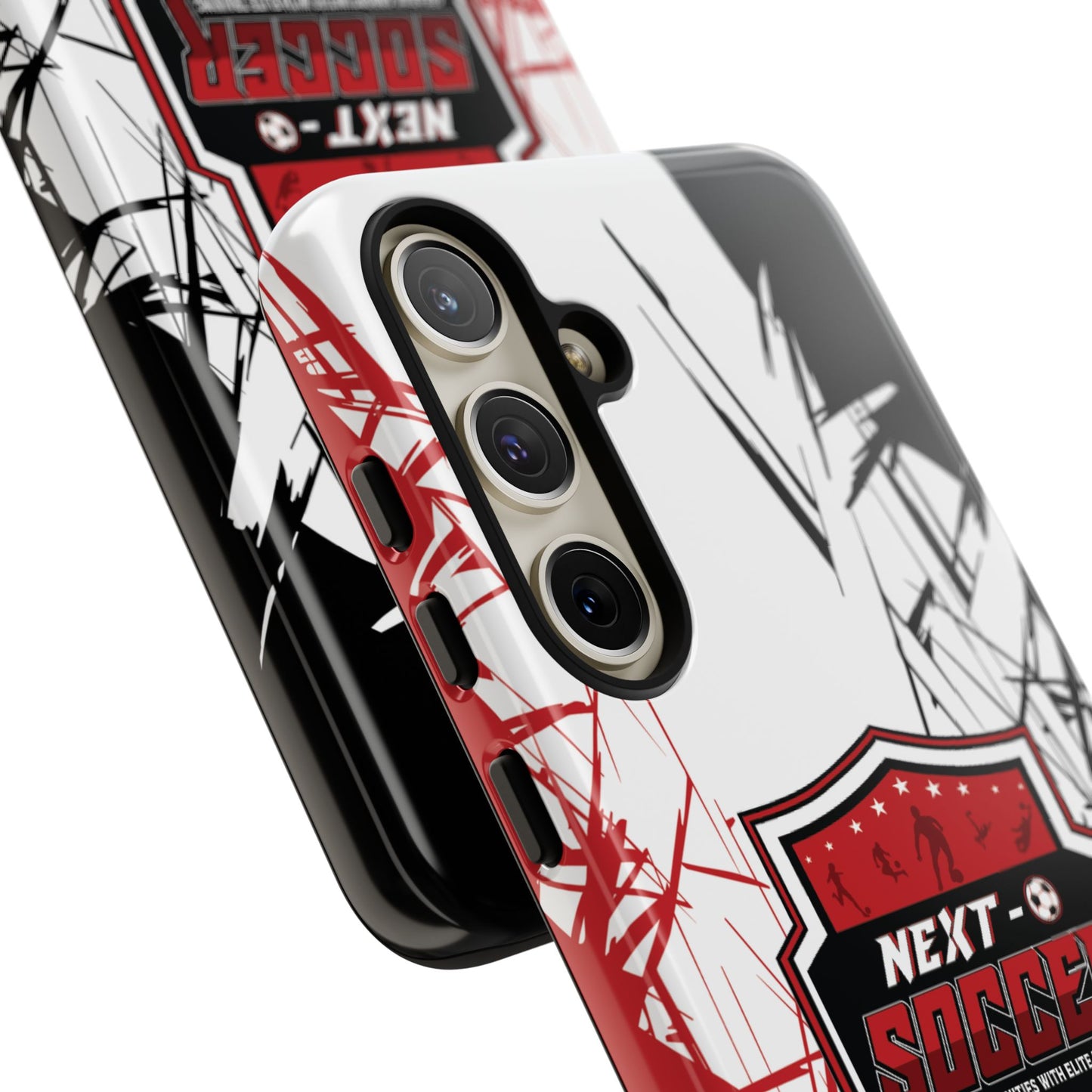 Phone Case — 'Next O Soccer' Red & Black Athletic Protective Cover