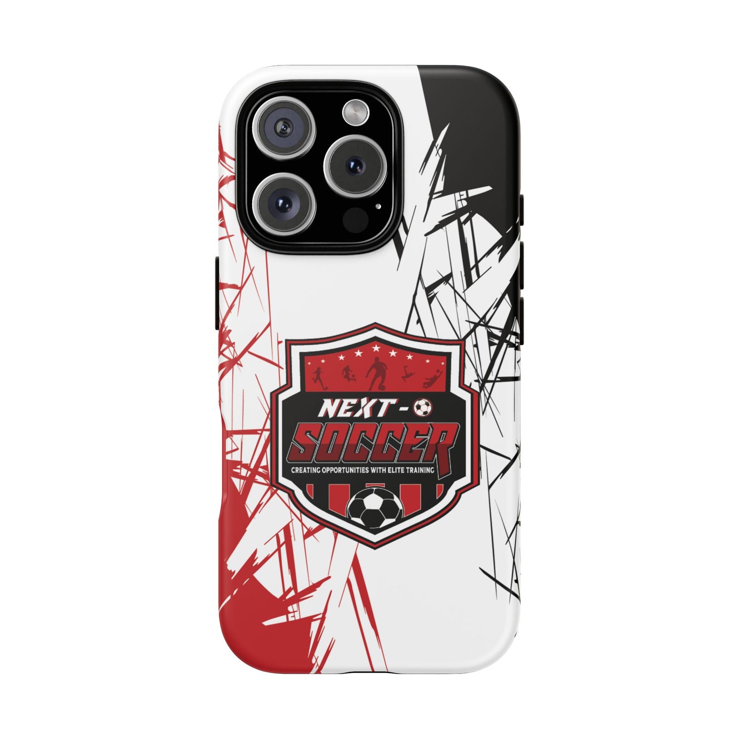 Phone Case — 'Next O Soccer' Red & Black Athletic Protective Cover
