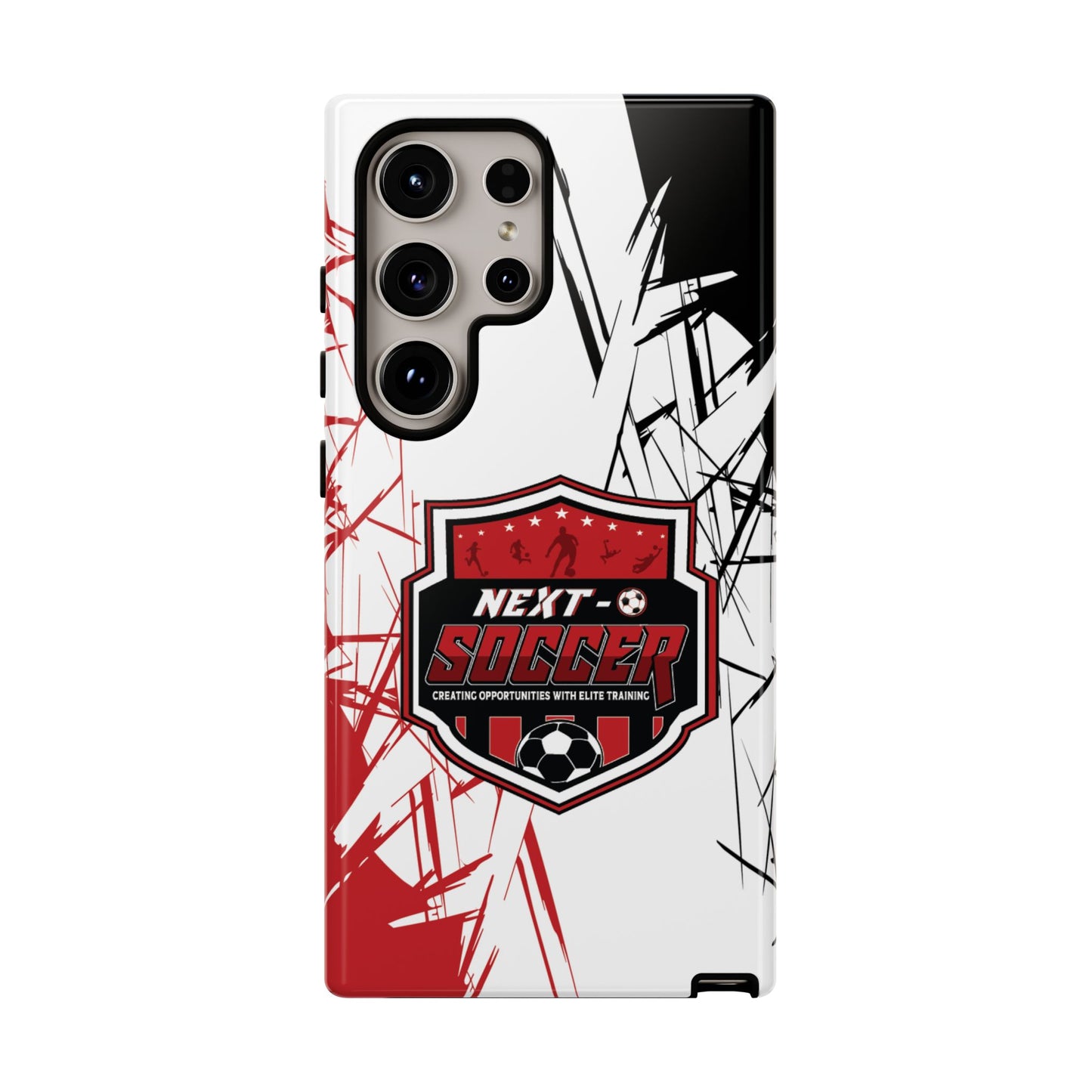 Phone Case — 'Next O Soccer' Red & Black Athletic Protective Cover