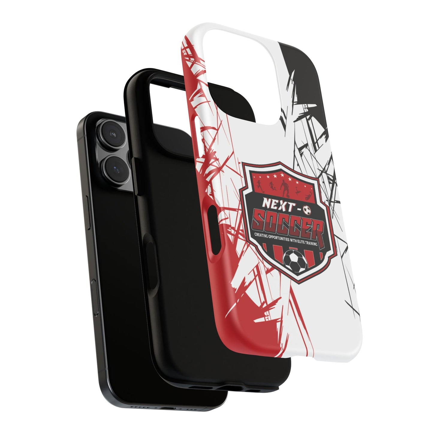 Phone Case — 'Next O Soccer' Red & Black Athletic Protective Cover