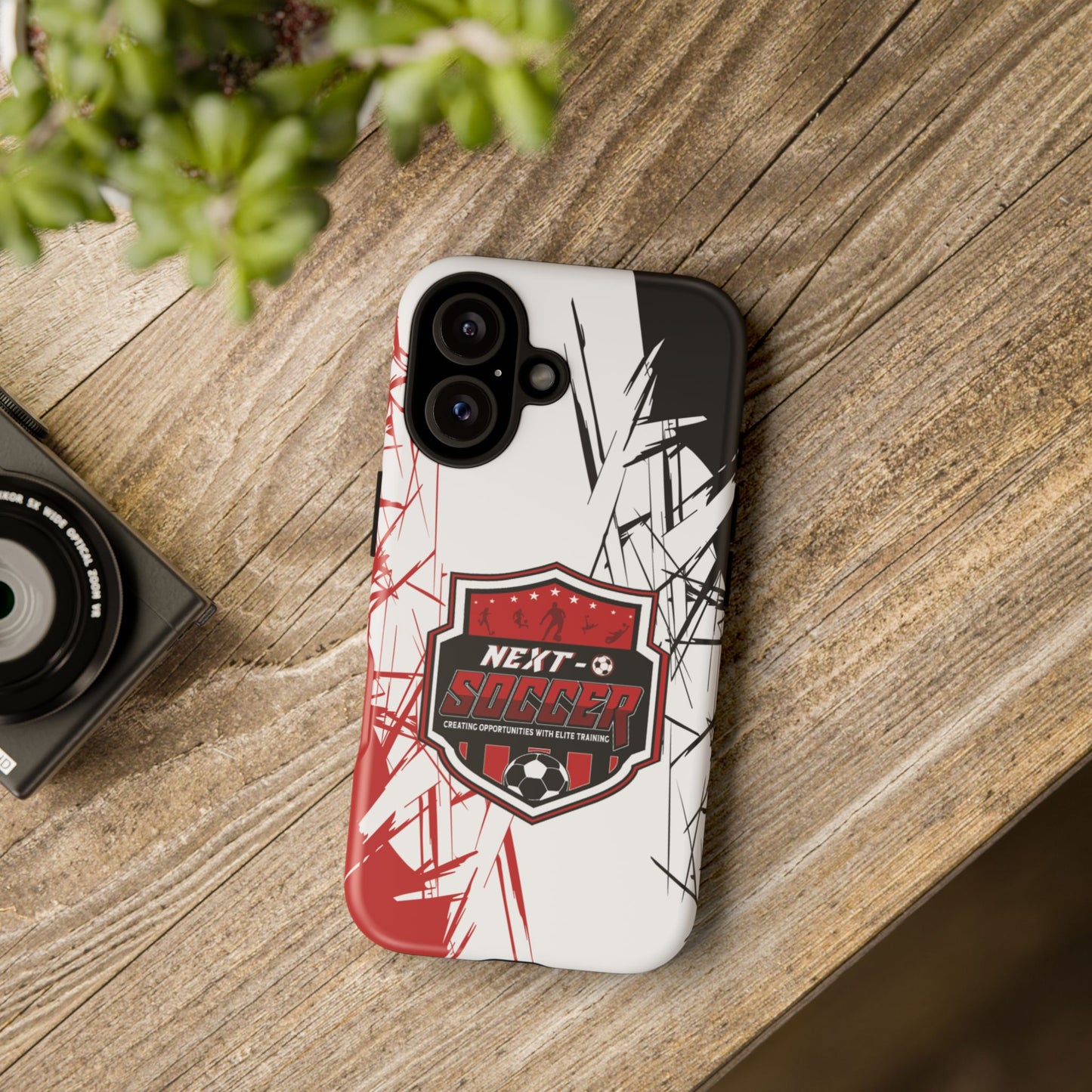 Phone Case — 'Next O Soccer' Red & Black Athletic Protective Cover