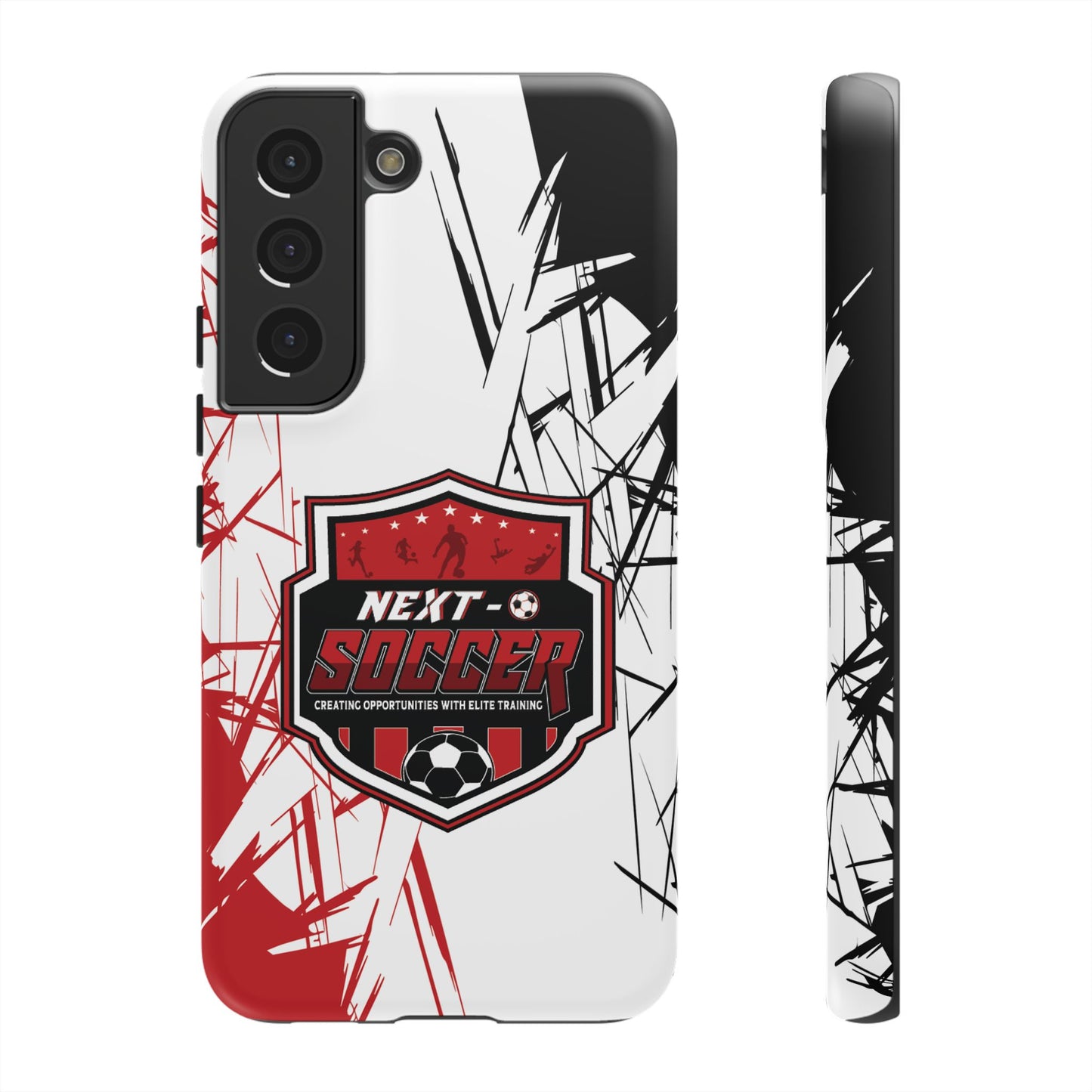 Phone Case — 'Next O Soccer' Red & Black Athletic Protective Cover