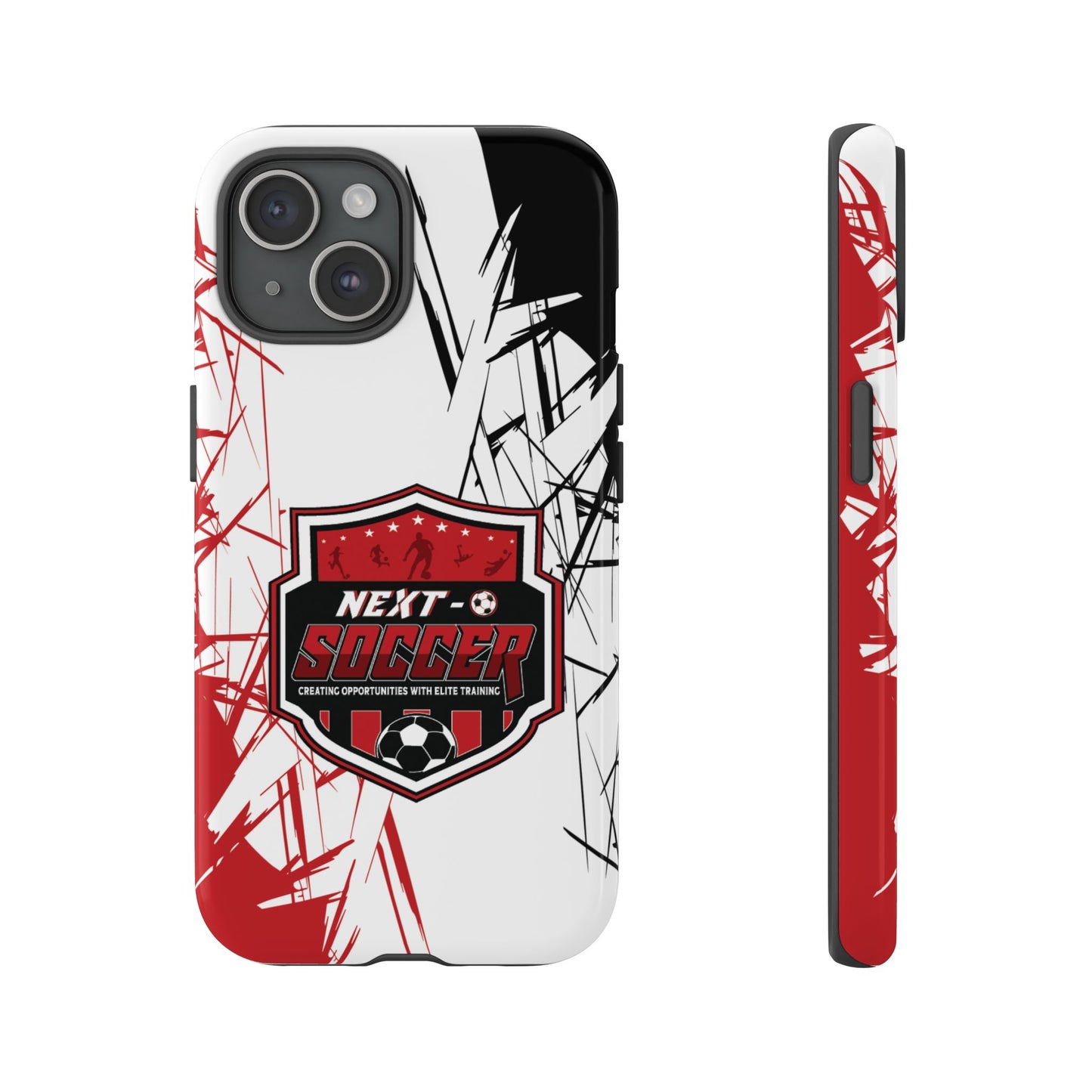 Phone Case — 'Next O Soccer' Red & Black Athletic Protective Cover
