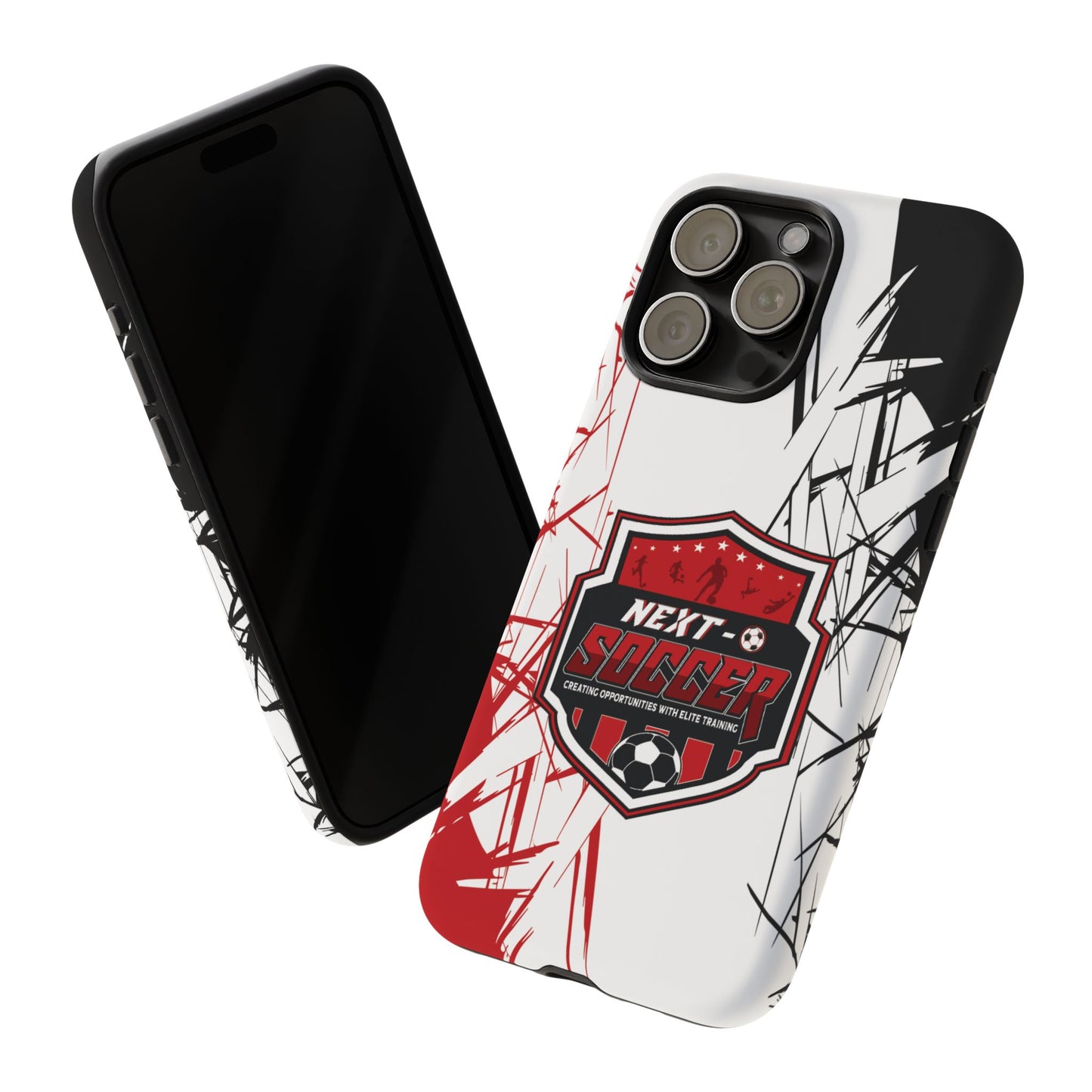 Phone Case — 'Next O Soccer' Red & Black Athletic Protective Cover