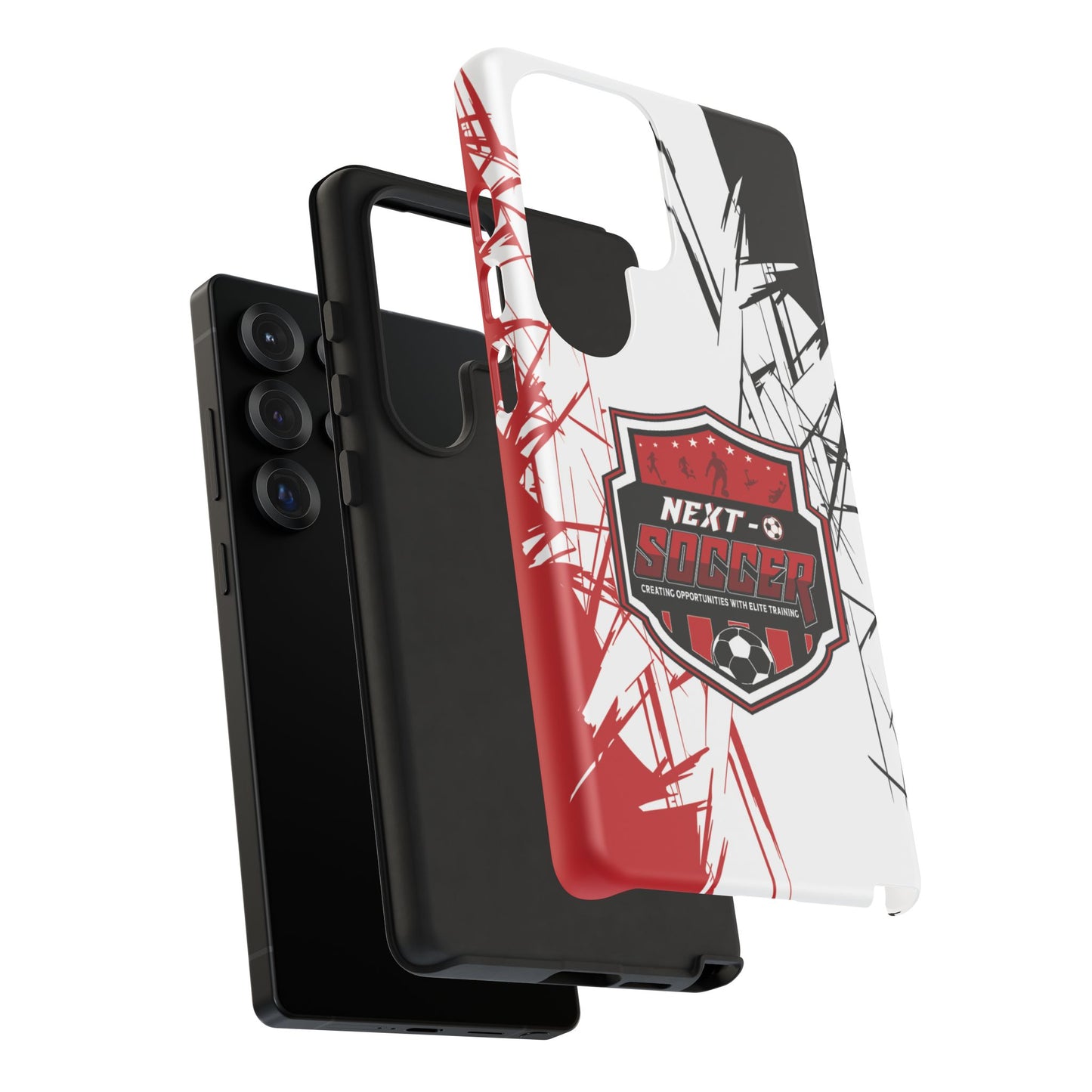 Phone Case — 'Next O Soccer' Red & Black Athletic Protective Cover