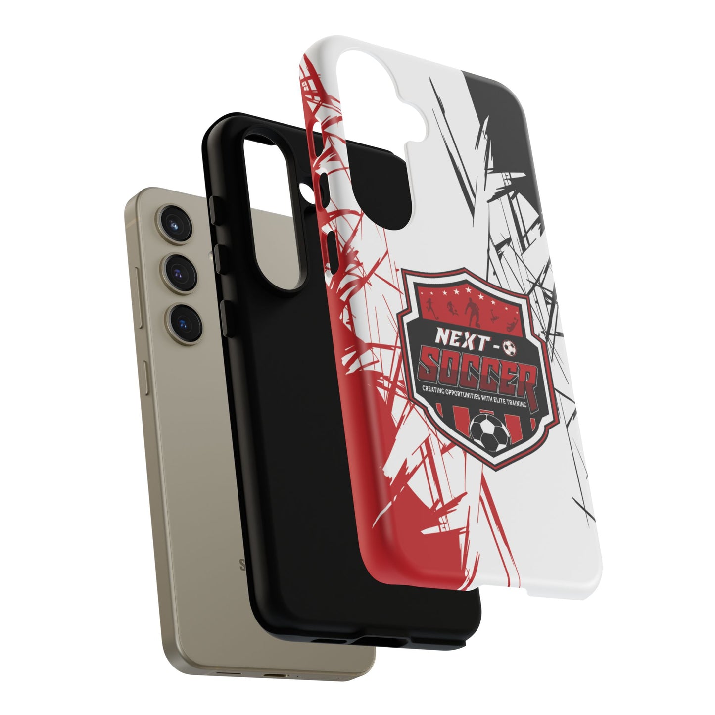 Phone Case — 'Next O Soccer' Red & Black Athletic Protective Cover