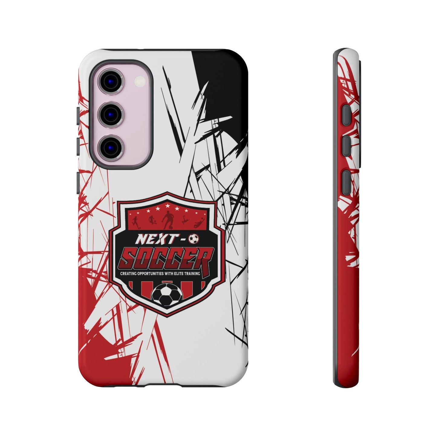 Phone Case — 'Next O Soccer' Red & Black Athletic Protective Cover