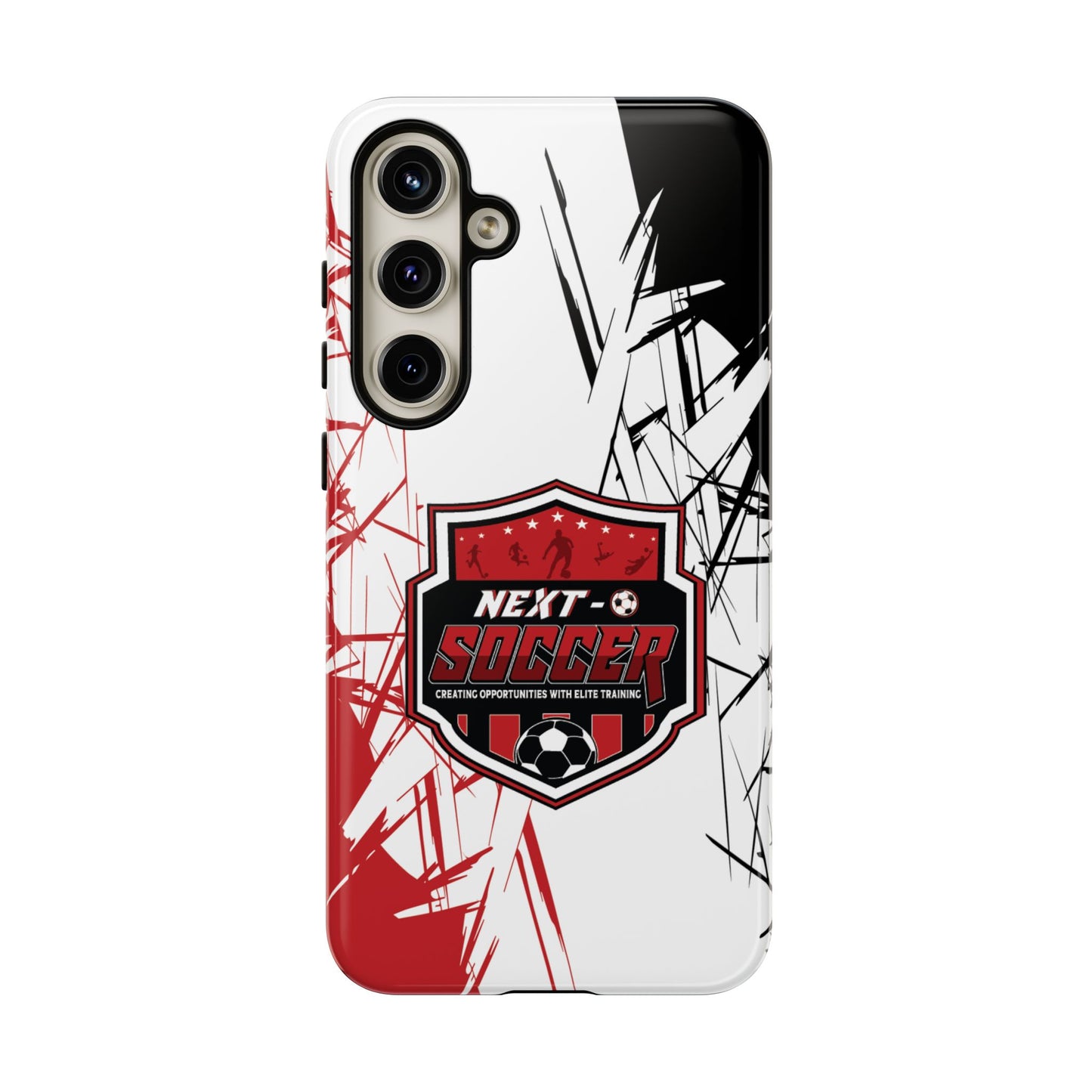 Phone Case — 'Next O Soccer' Red & Black Athletic Protective Cover