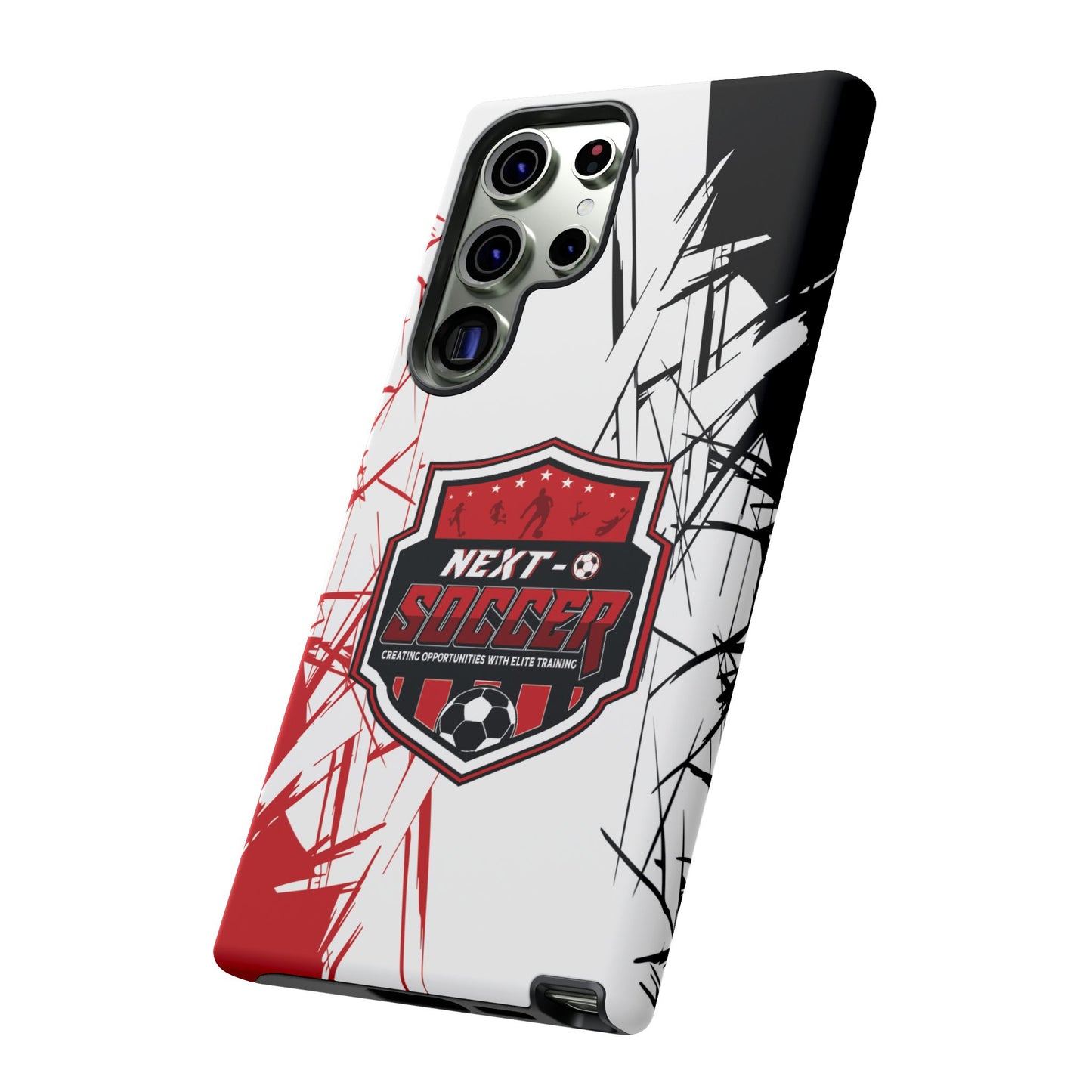 Phone Case — 'Next O Soccer' Red & Black Athletic Protective Cover