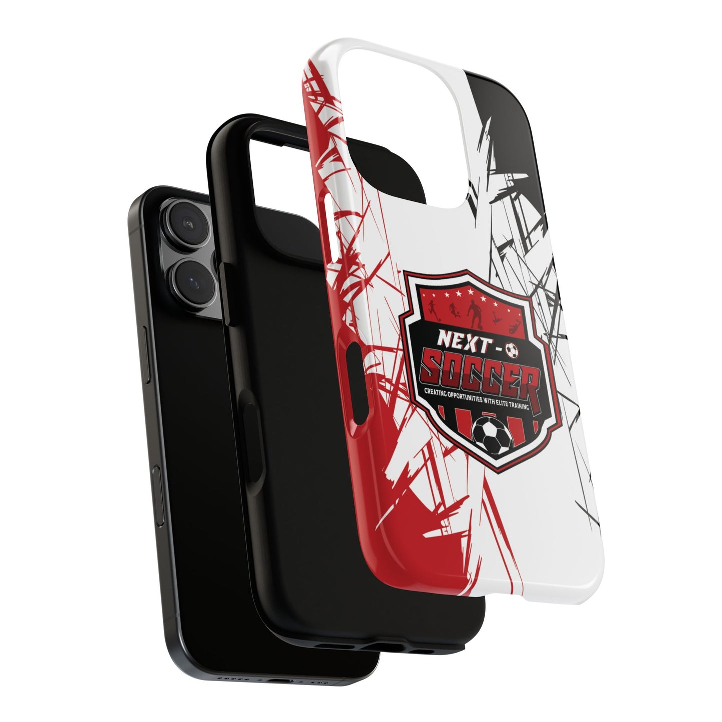 Phone Case — 'Next O Soccer' Red & Black Athletic Protective Cover
